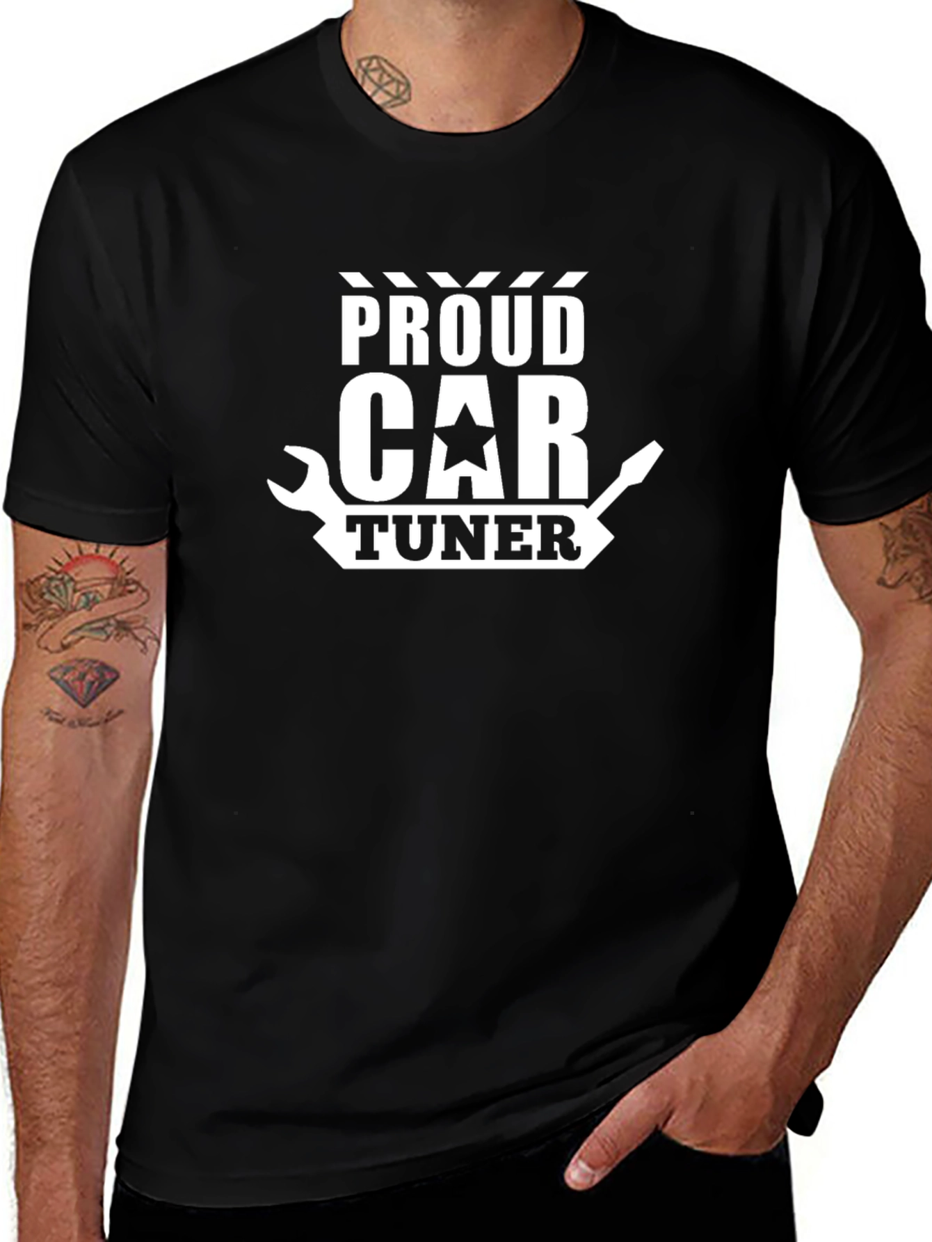 Proud Car Tuner Black T-Shirt