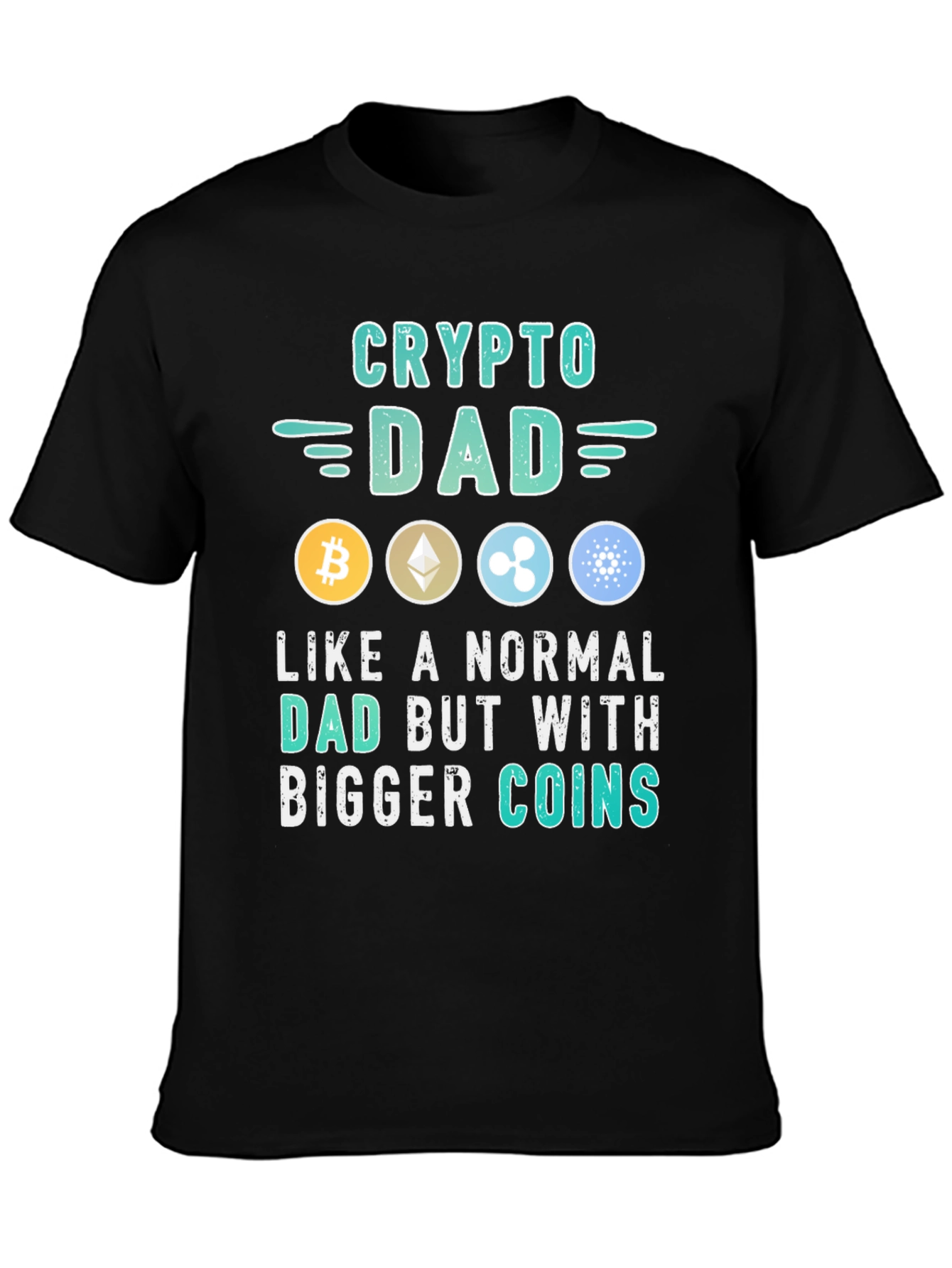 Crypto Dad T-Shirt - Bitcoin Ethereum Ripple