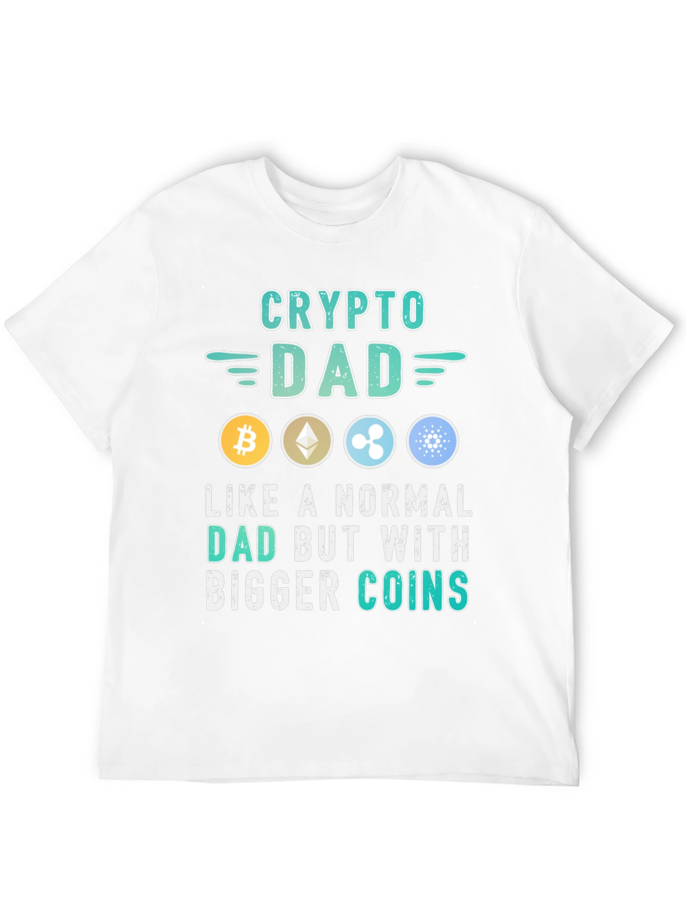 Crypto Dad T-Shirt - Bitcoin Ethereum Ripple