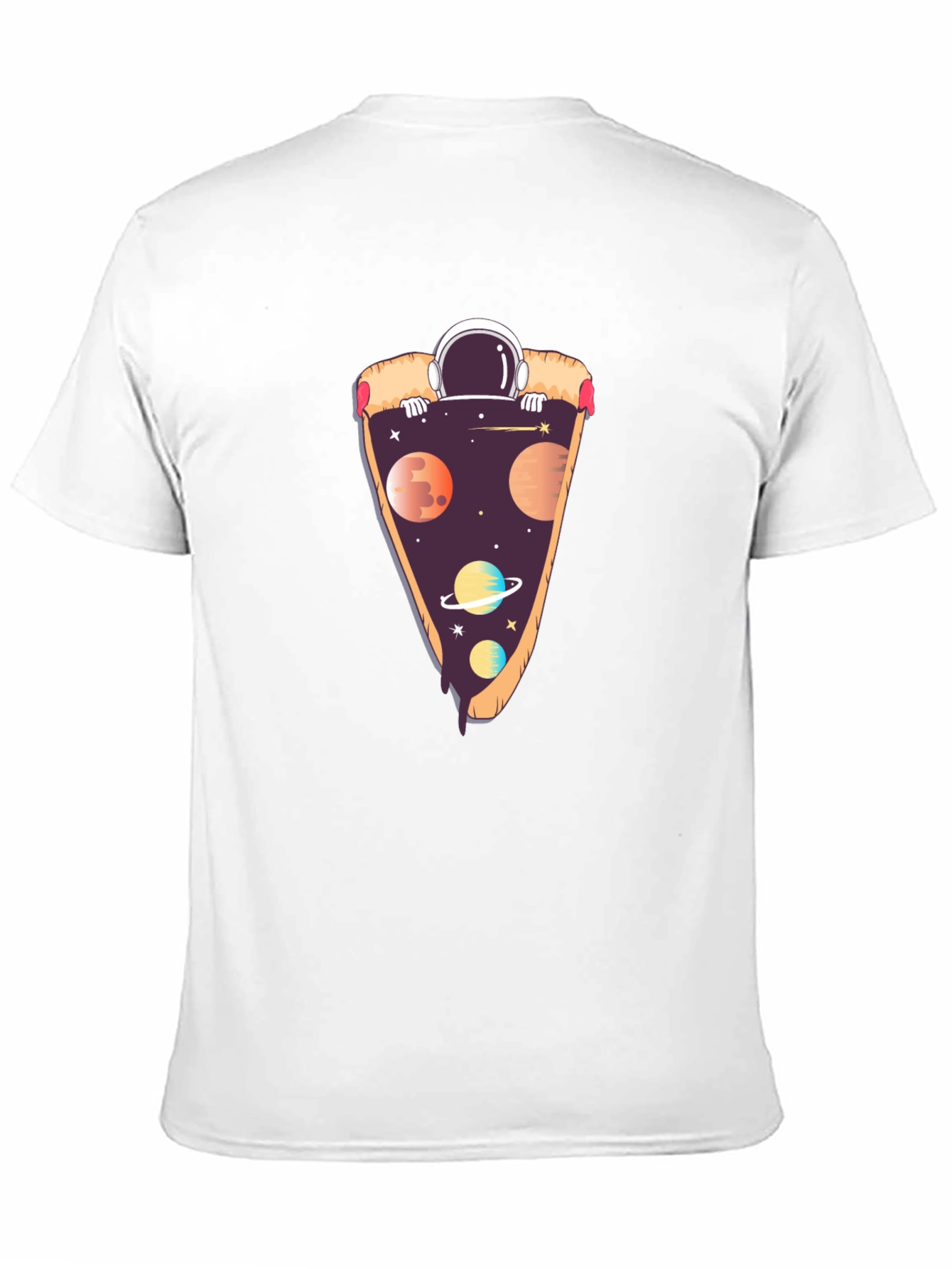Space Pizza T-Shirt - Astronaut Galaxy Slice Tee