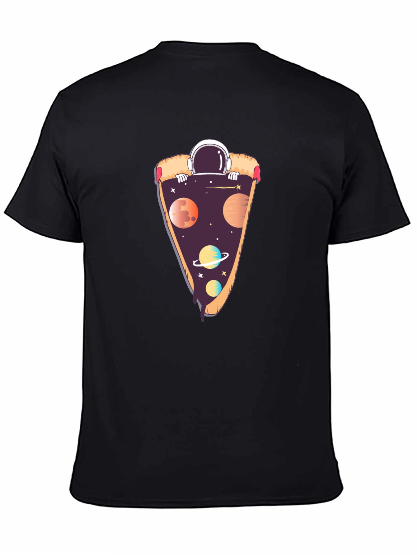 Space Pizza T-Shirt - Astronaut Galaxy Slice Tee