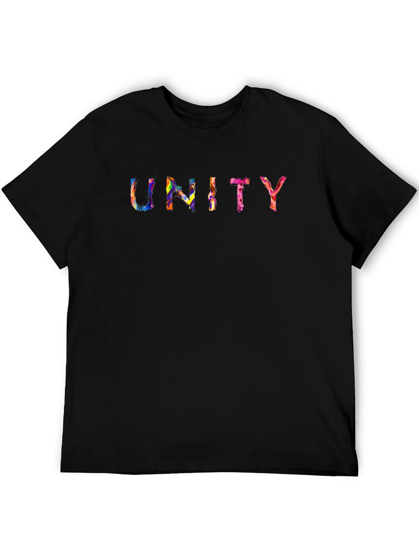 Unity Rainbow Graphic Black T-Shirt
