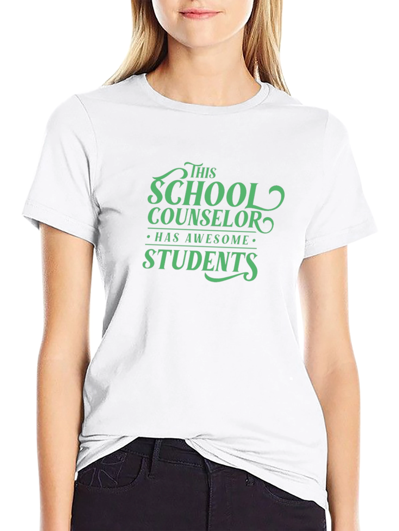 School Counselor Awesome Students Black T-Shirt
