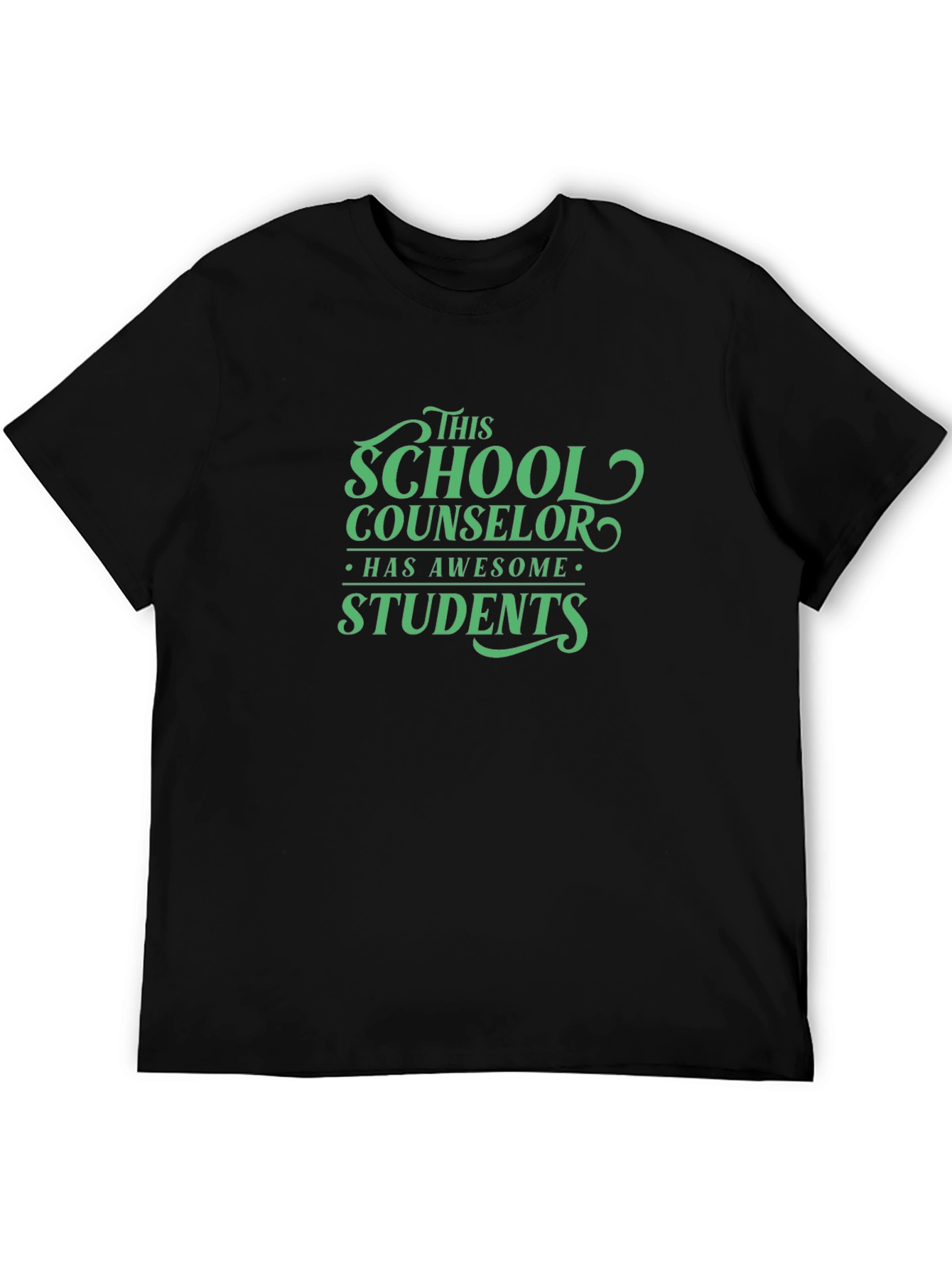 School Counselor Awesome Students Black T-Shirt