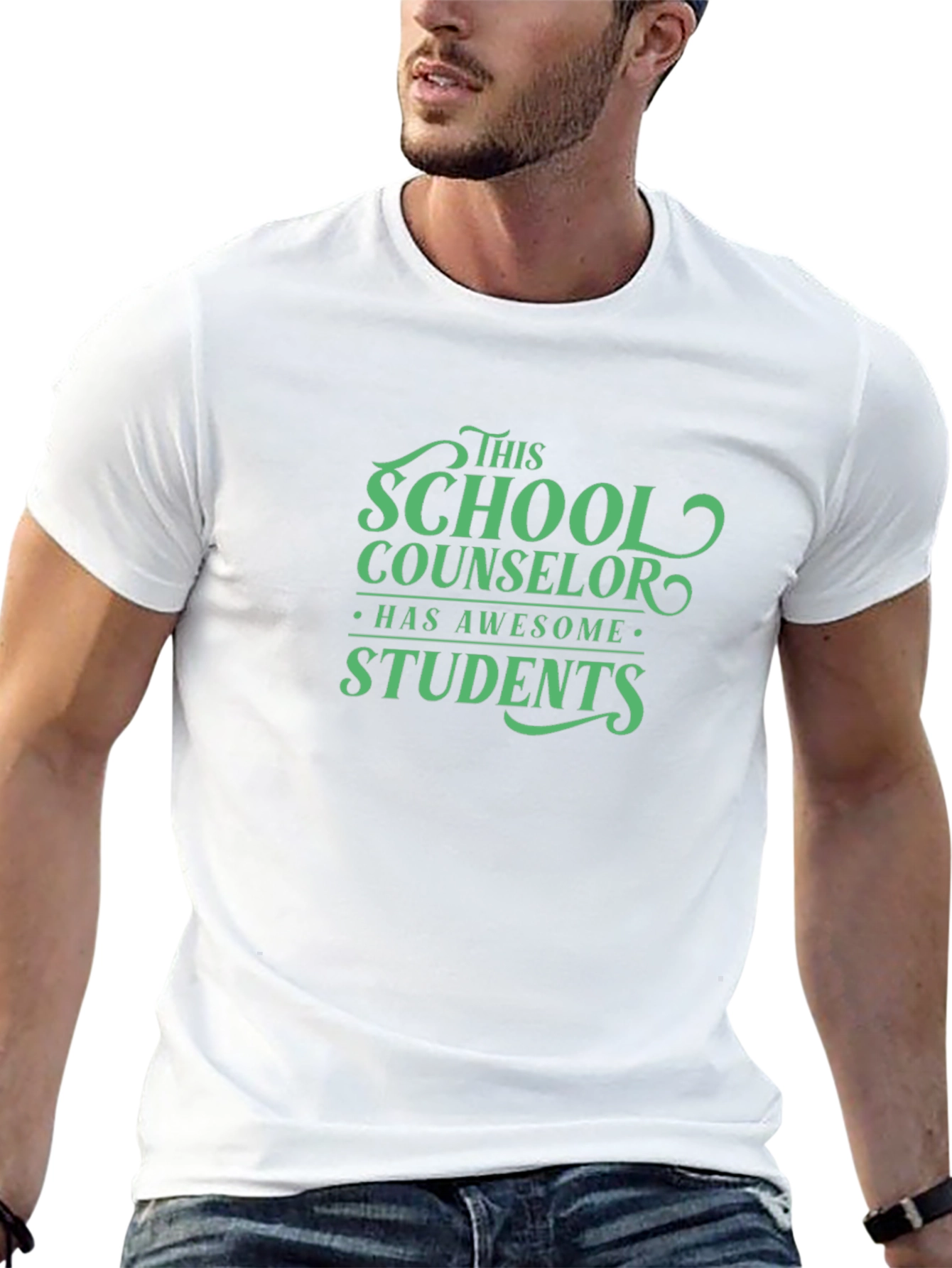 School Counselor Awesome Students Black T-Shirt