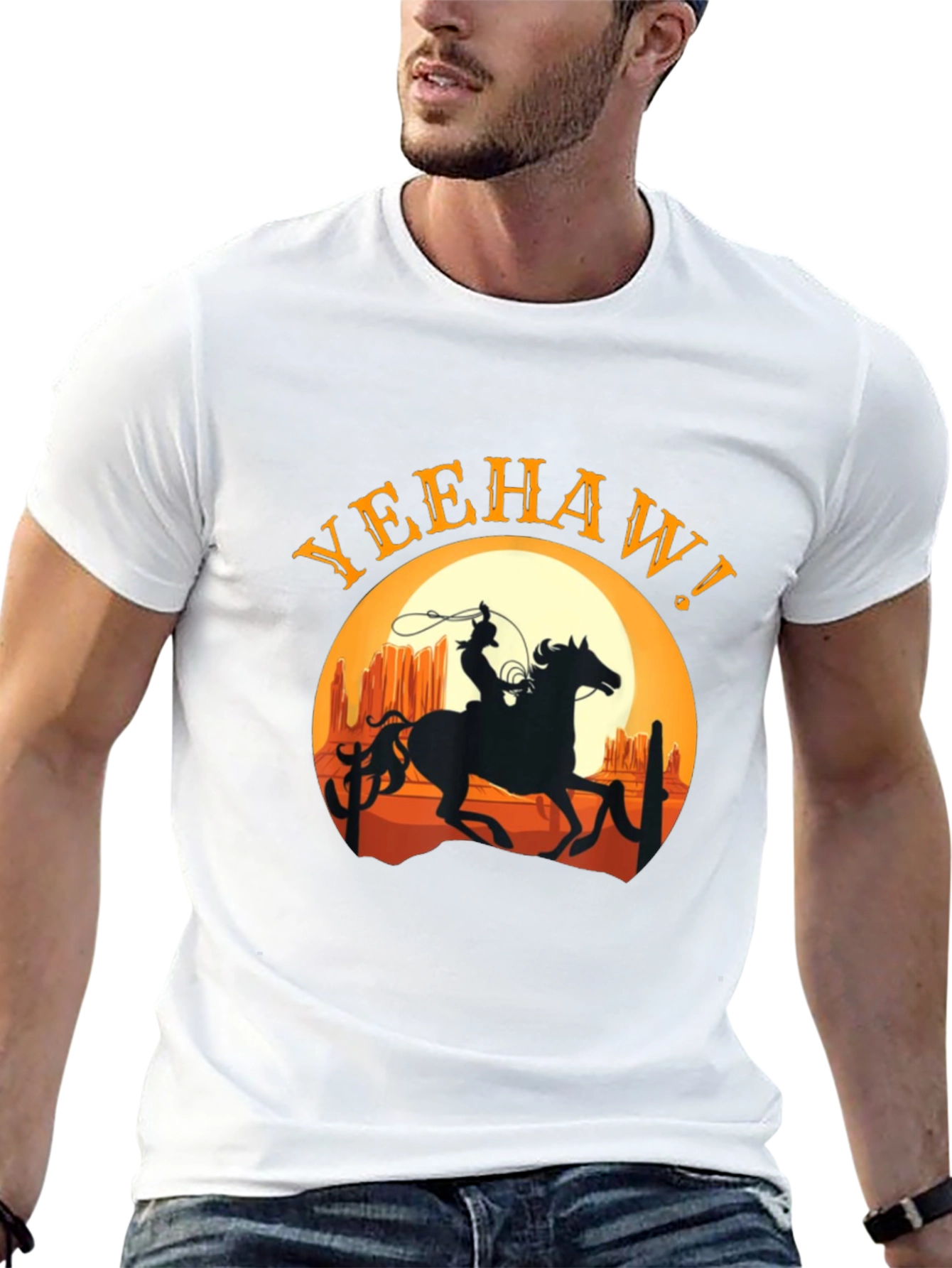 Yeehaw Cowboy Graphic Tee - Western Style T-Shirt