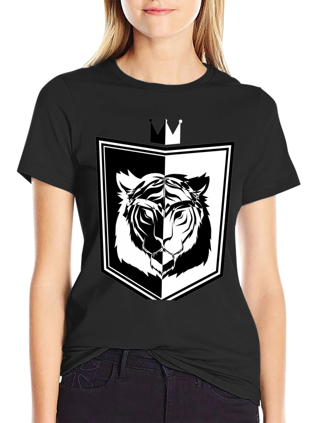 Tiger Shield Graphic Tee - Black