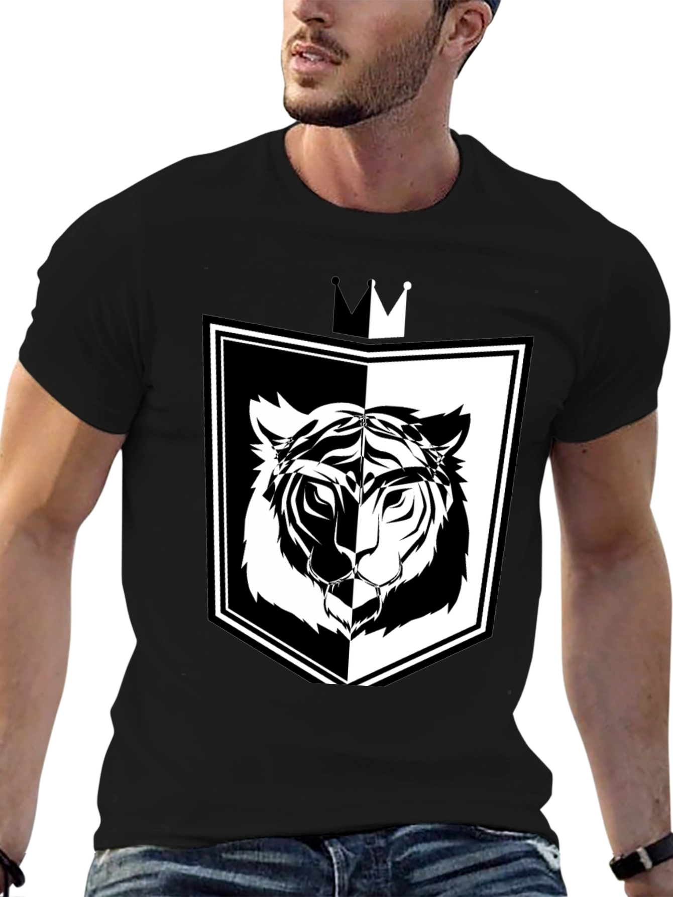 Tiger Shield Graphic Tee - Black