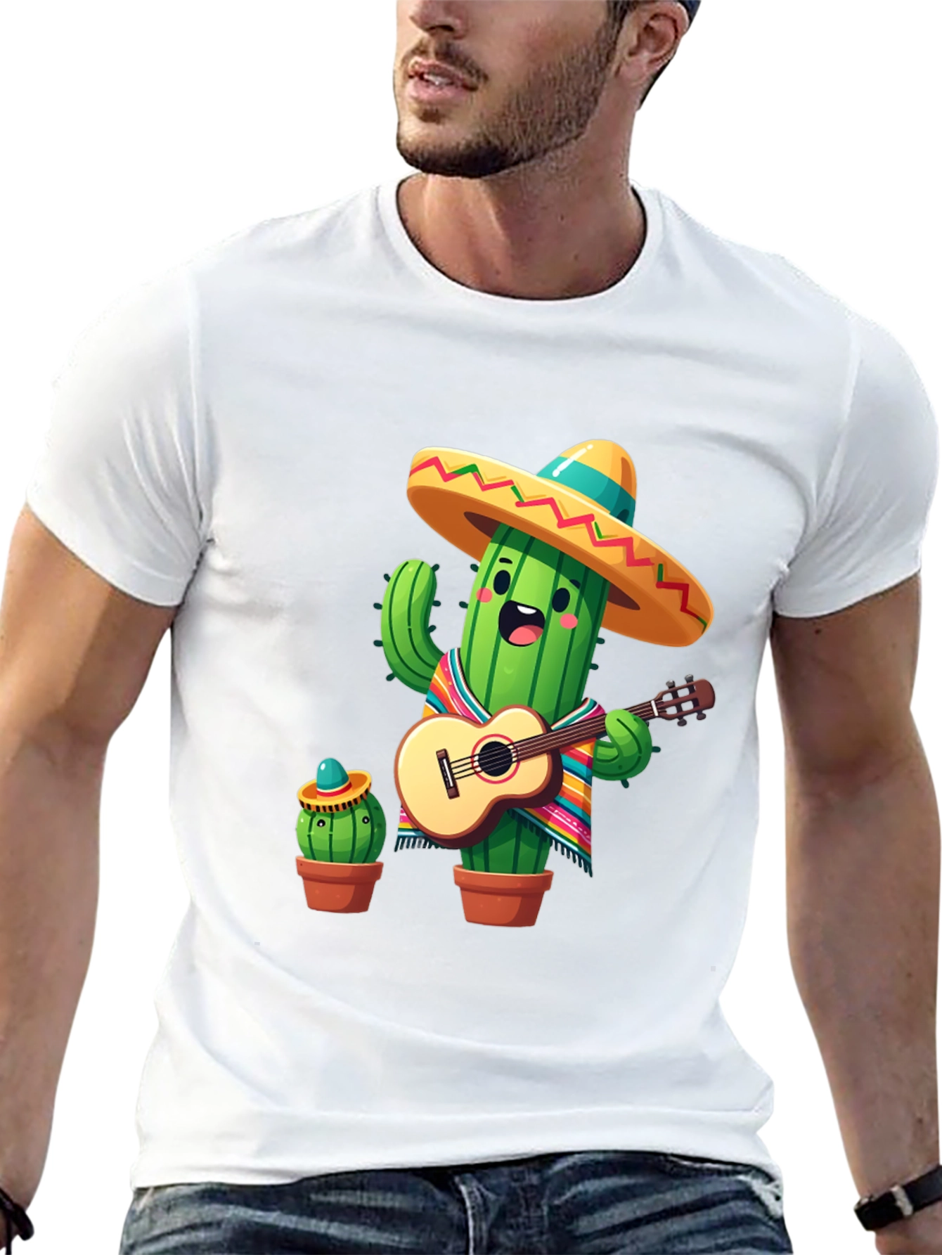 Cactus Mariachi Graphic Tee - Playful Design