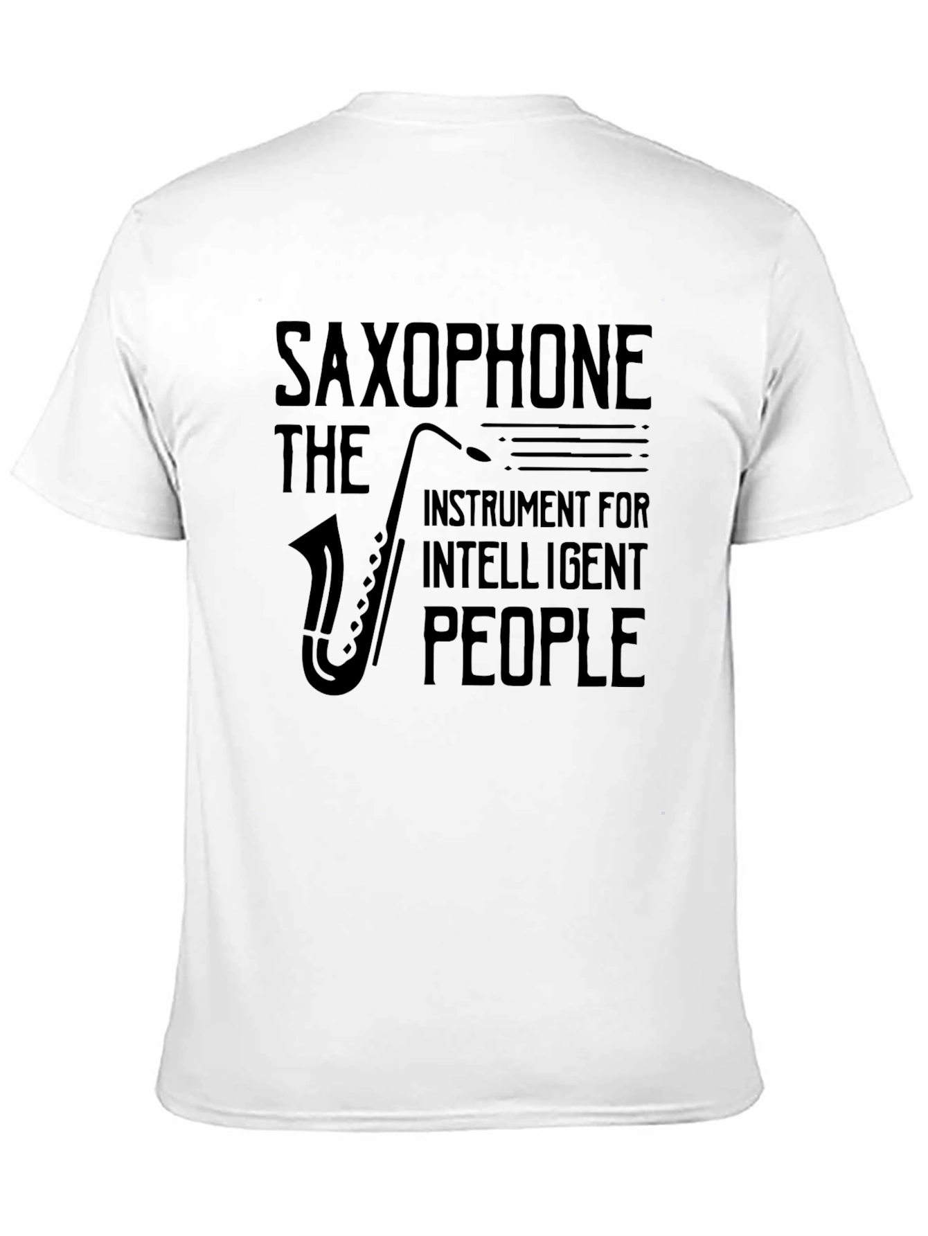 Saxophone Intelligent People Graphic Tee - Black