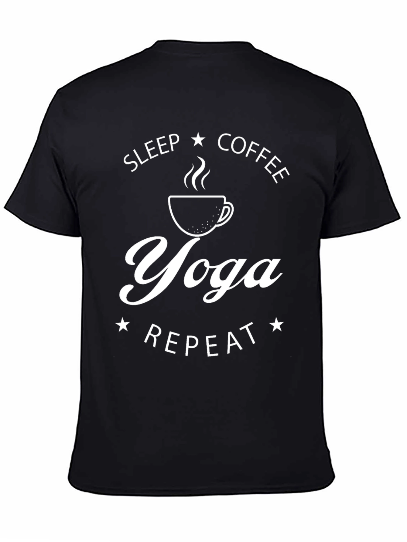 Yoga Coffee Sleep Repeat Graphic T-Shirt