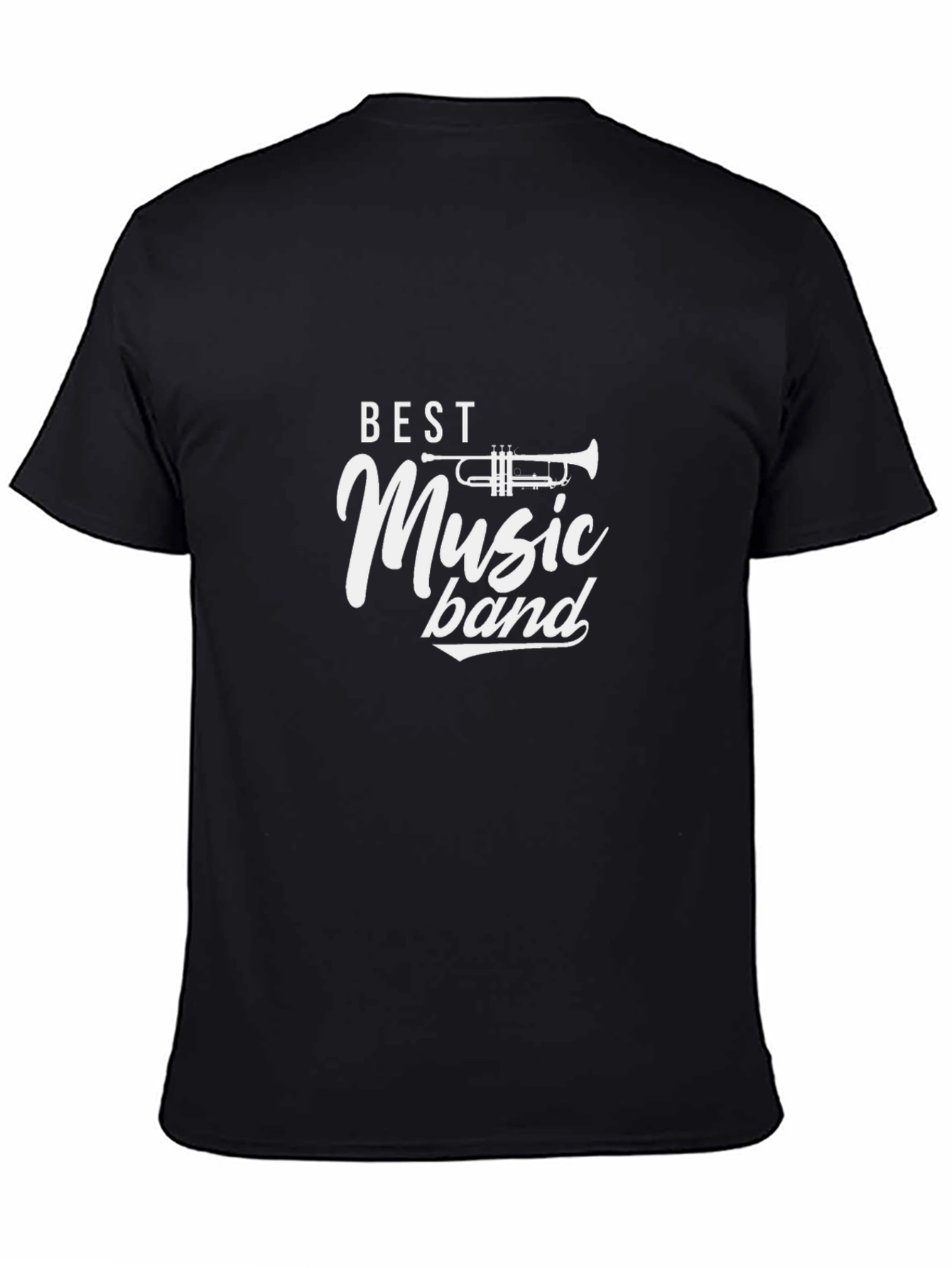 Best Music Band Trumpet Graphic Black T-Shirt