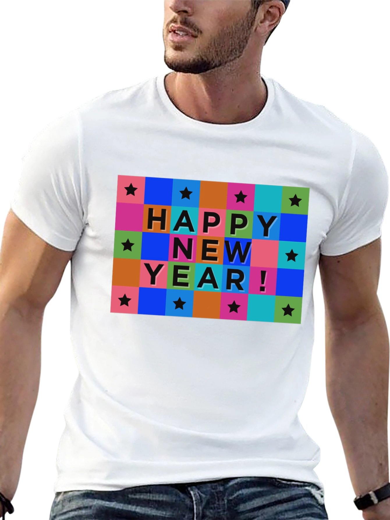 Happy New Year Graphic T-Shirt - Stylish Holiday Tee