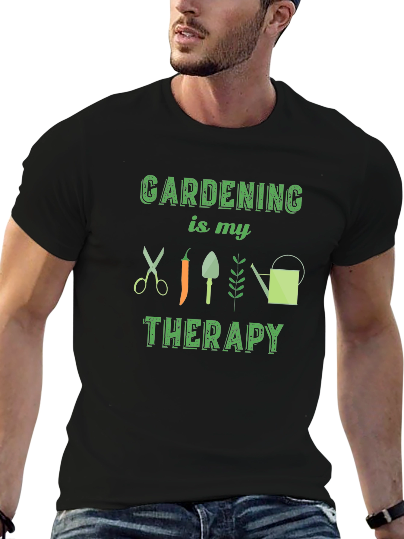 Gardening Therapy Graphic Tee - Soft Cotton Comfort
