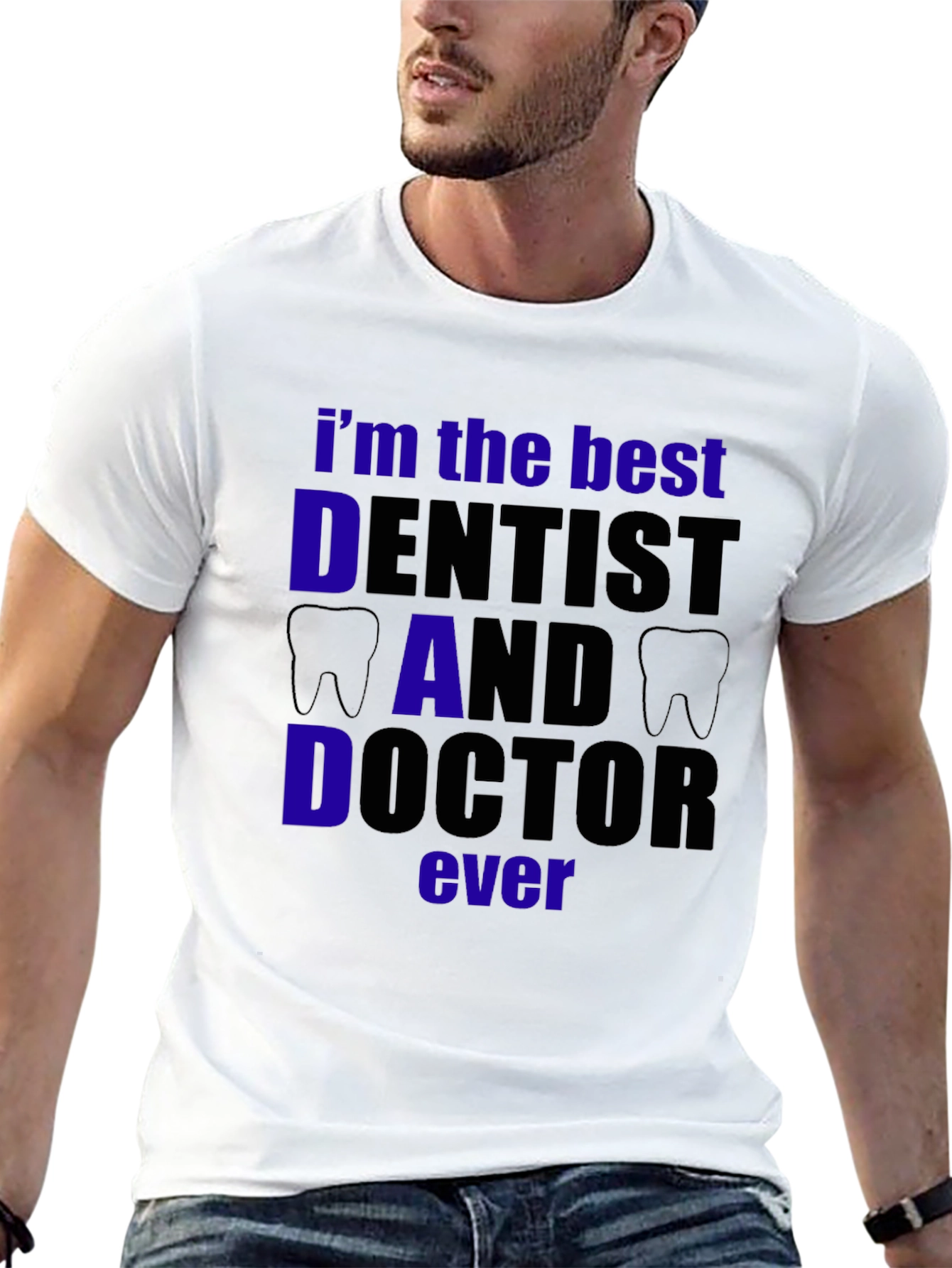 Best Dentist Dad Doctor T-Shirt - Black