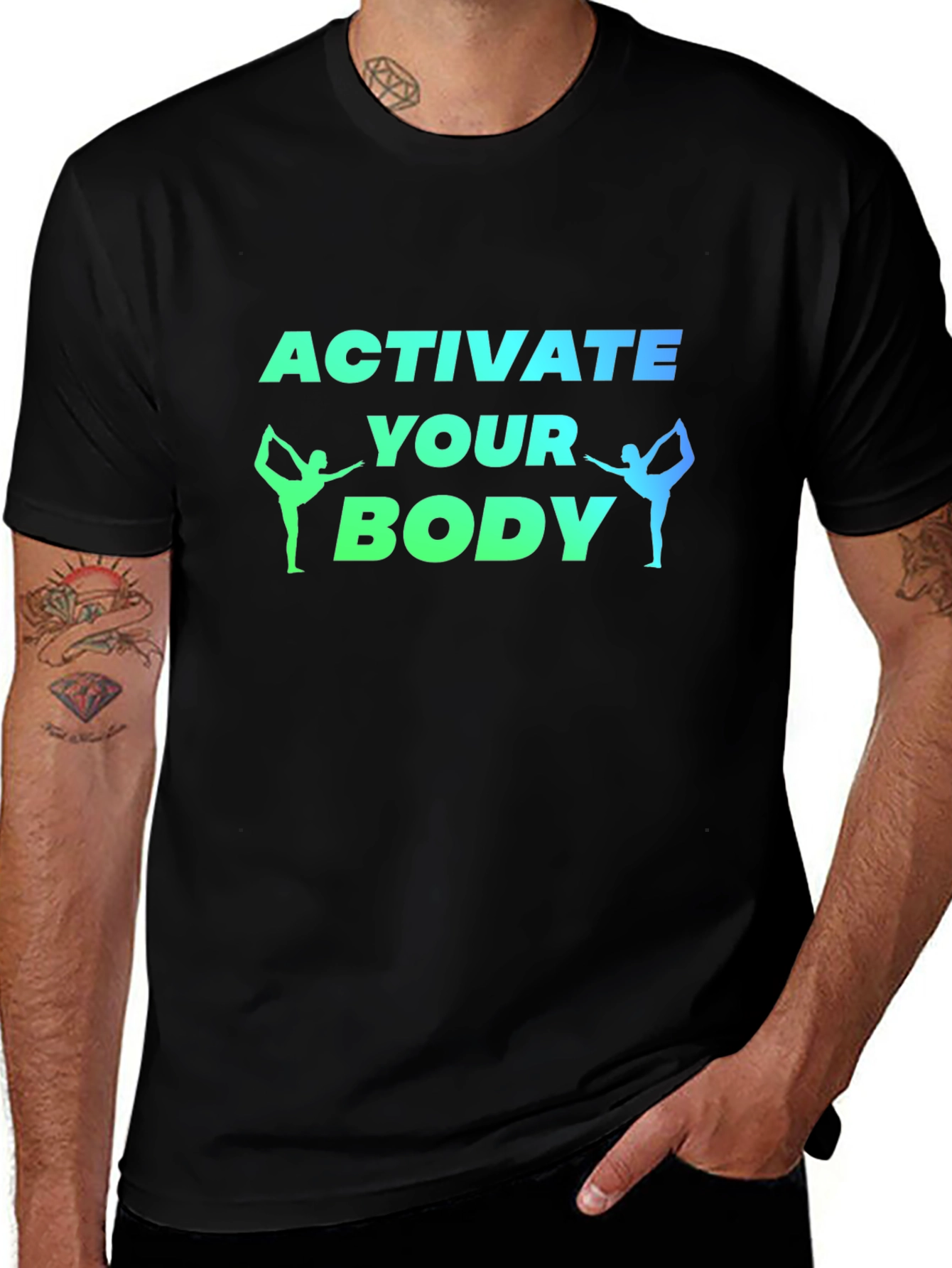 Activate Your Body Black Graphic Tee