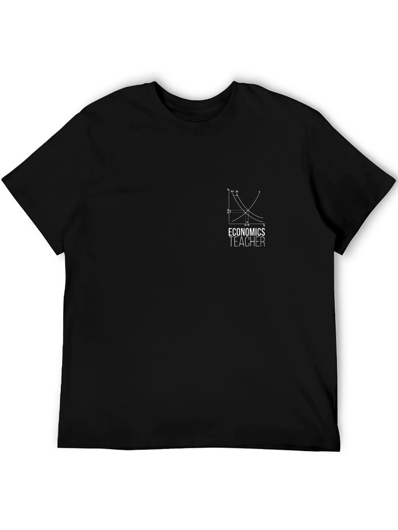 Economics Teacher Graphic T-Shirt - Black