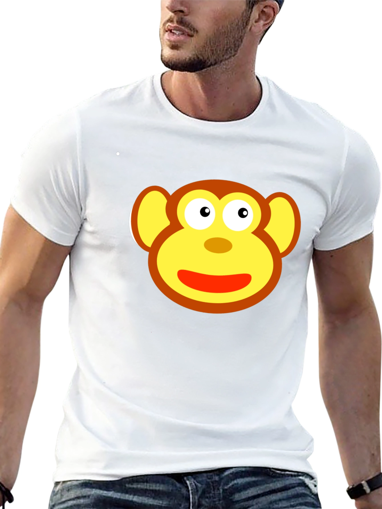 Monkey Face Graphic Tee - Fun & Playful Design