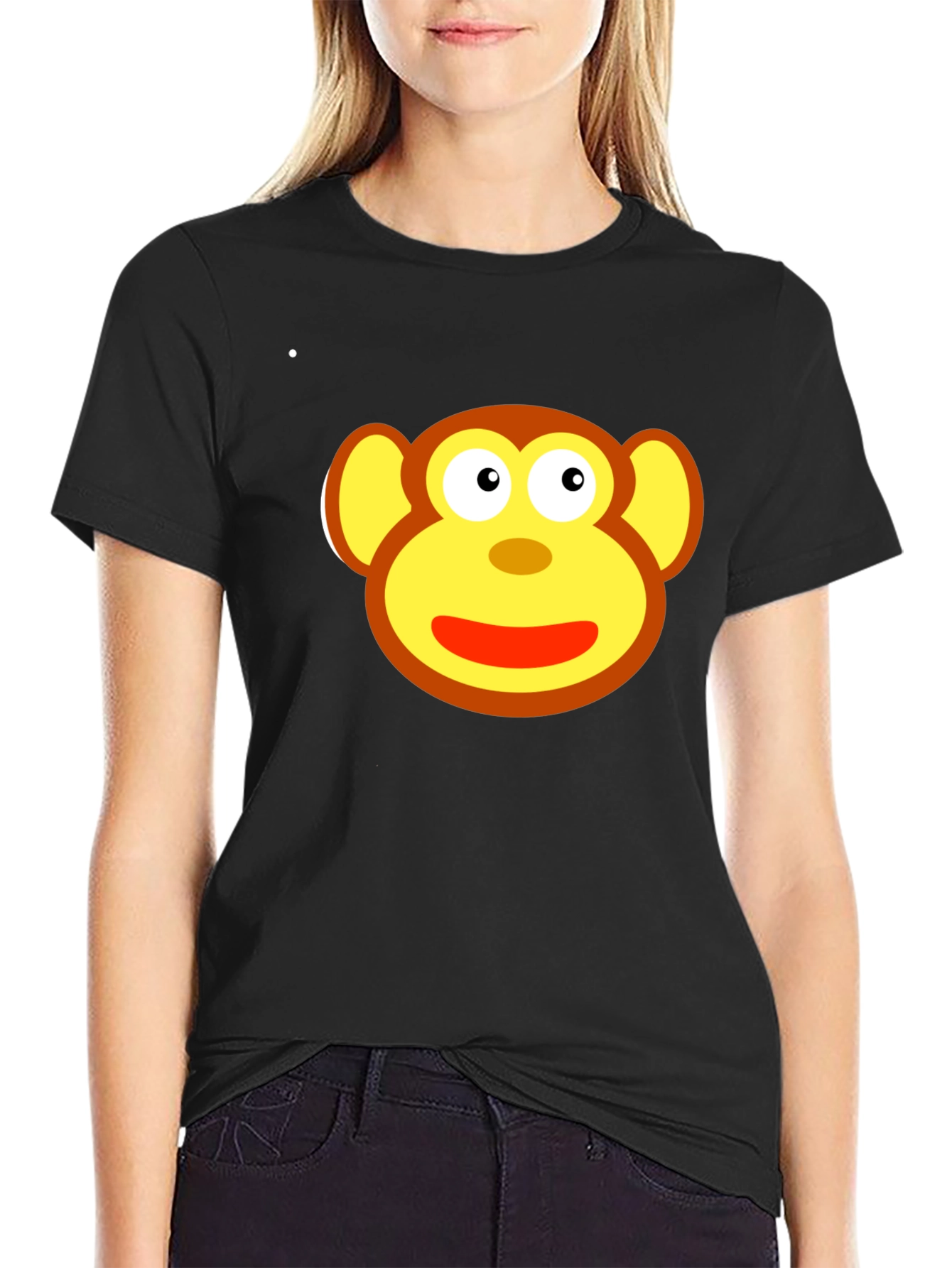 Monkey Face Graphic Tee - Fun & Playful Design