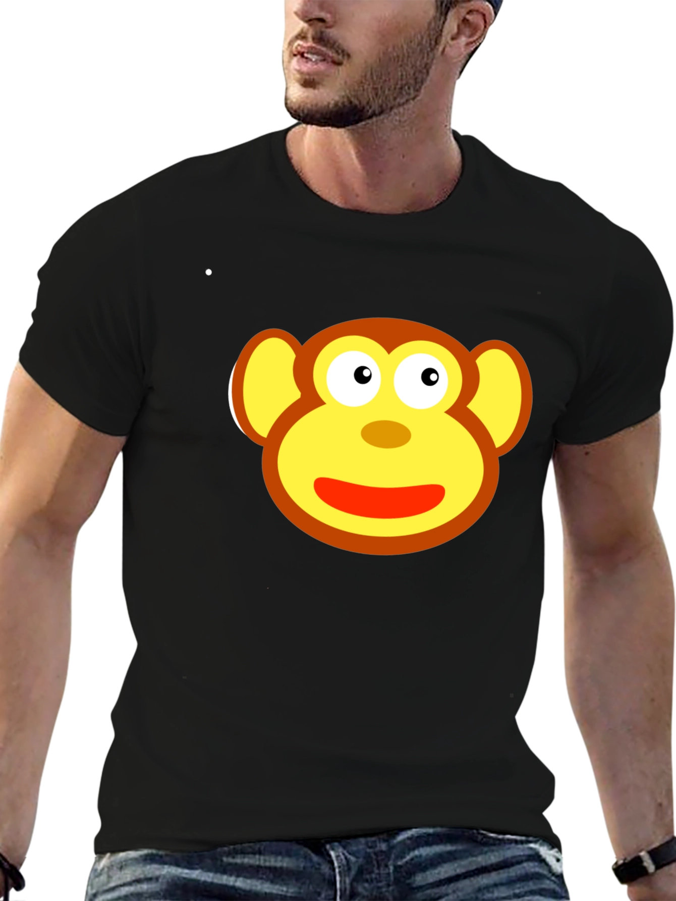 Monkey Face Graphic Tee - Fun & Playful Design
