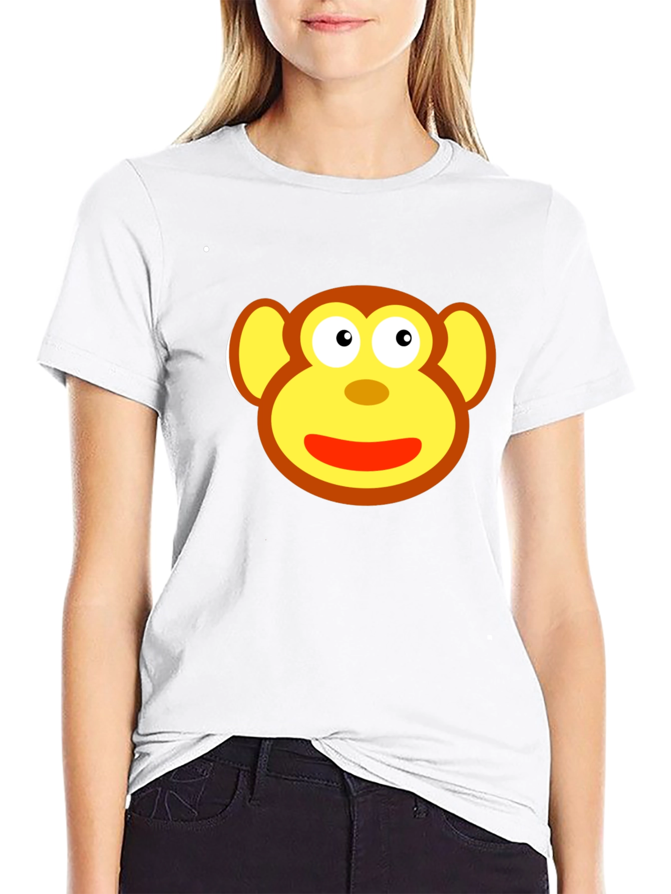 Monkey Face Graphic Tee - Fun & Playful Design
