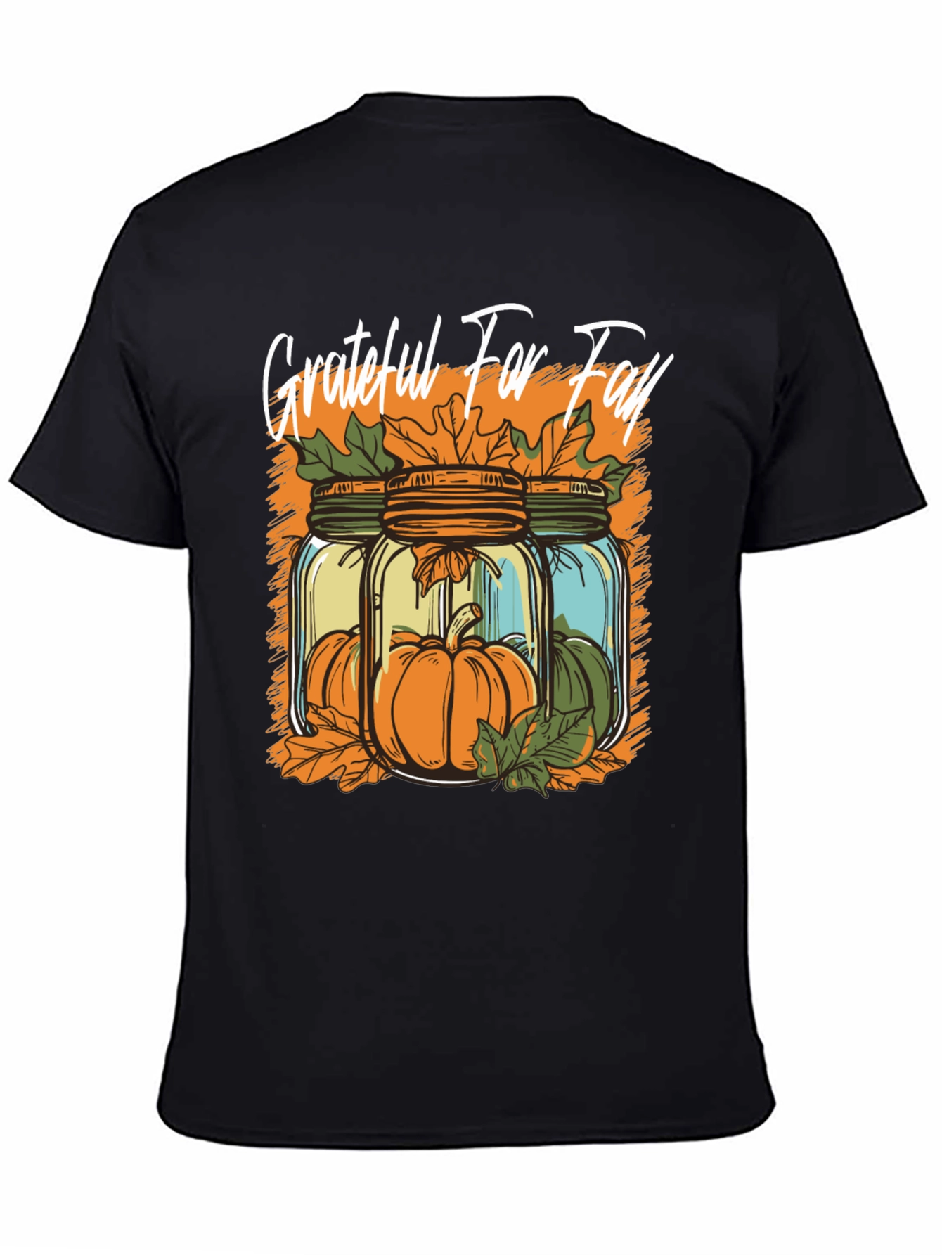 Grateful for Fall T-Shirt Pumpkin Design