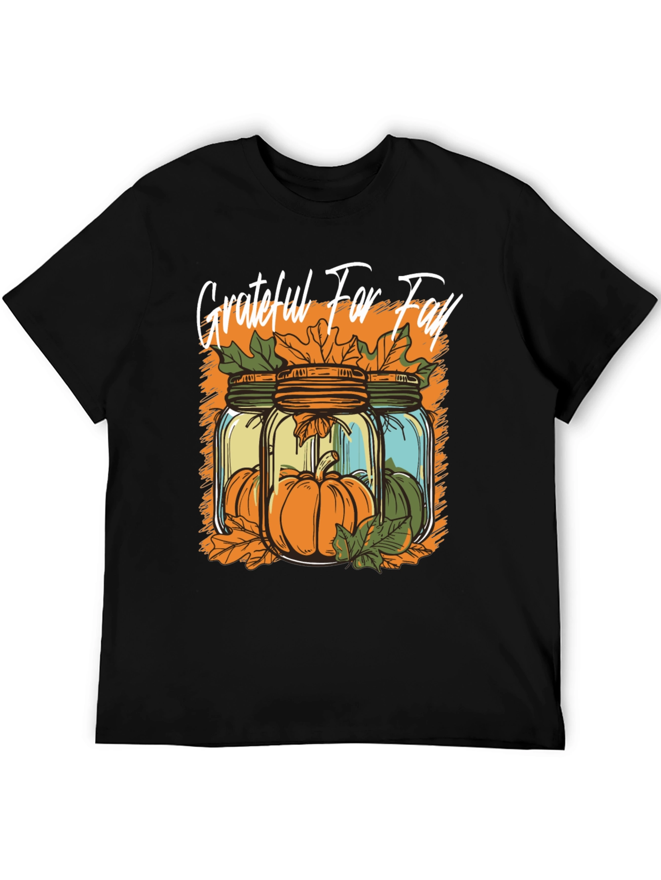 Grateful for Fall T-Shirt Pumpkin Design