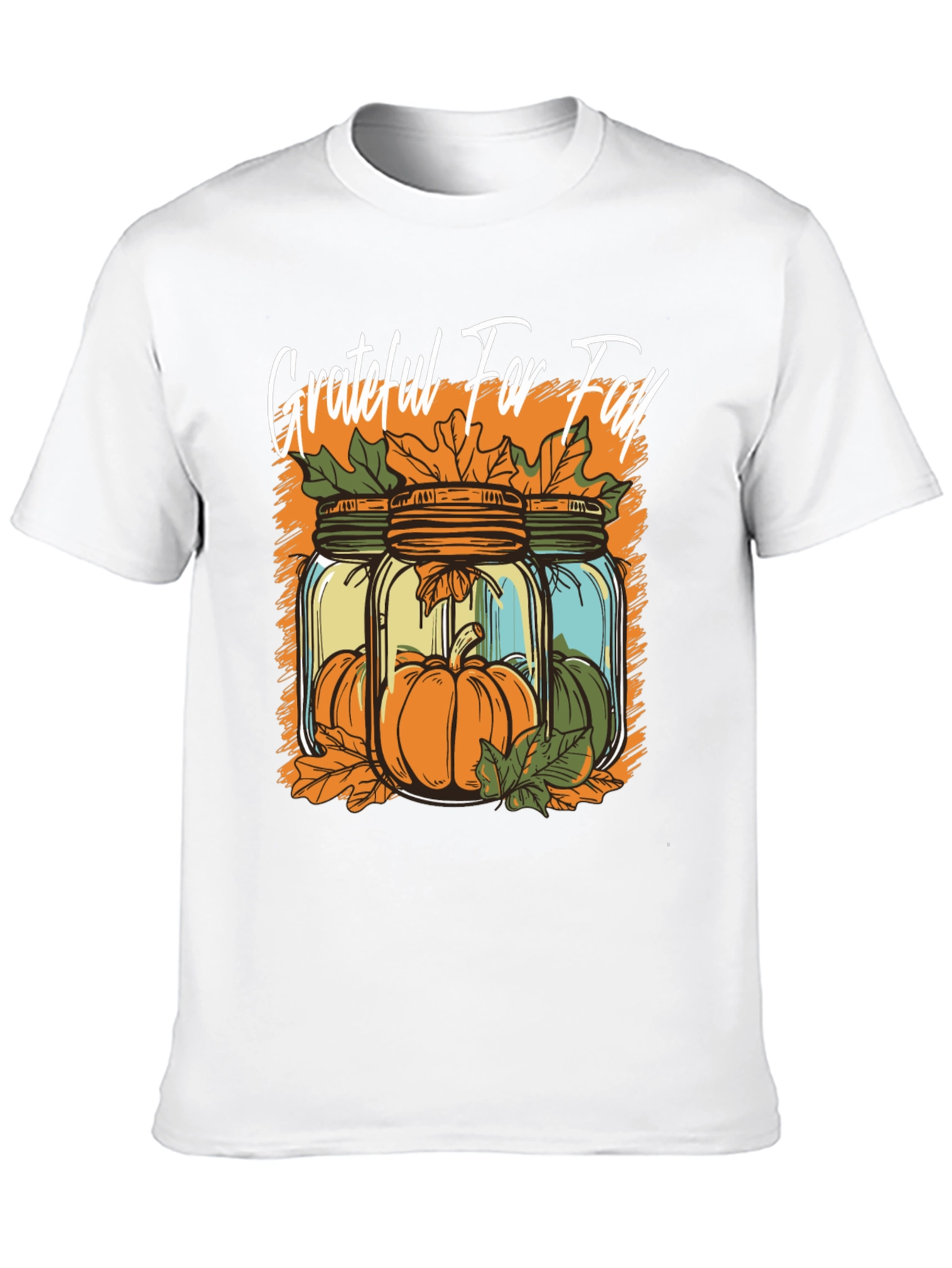 Grateful for Fall T-Shirt Pumpkin Design