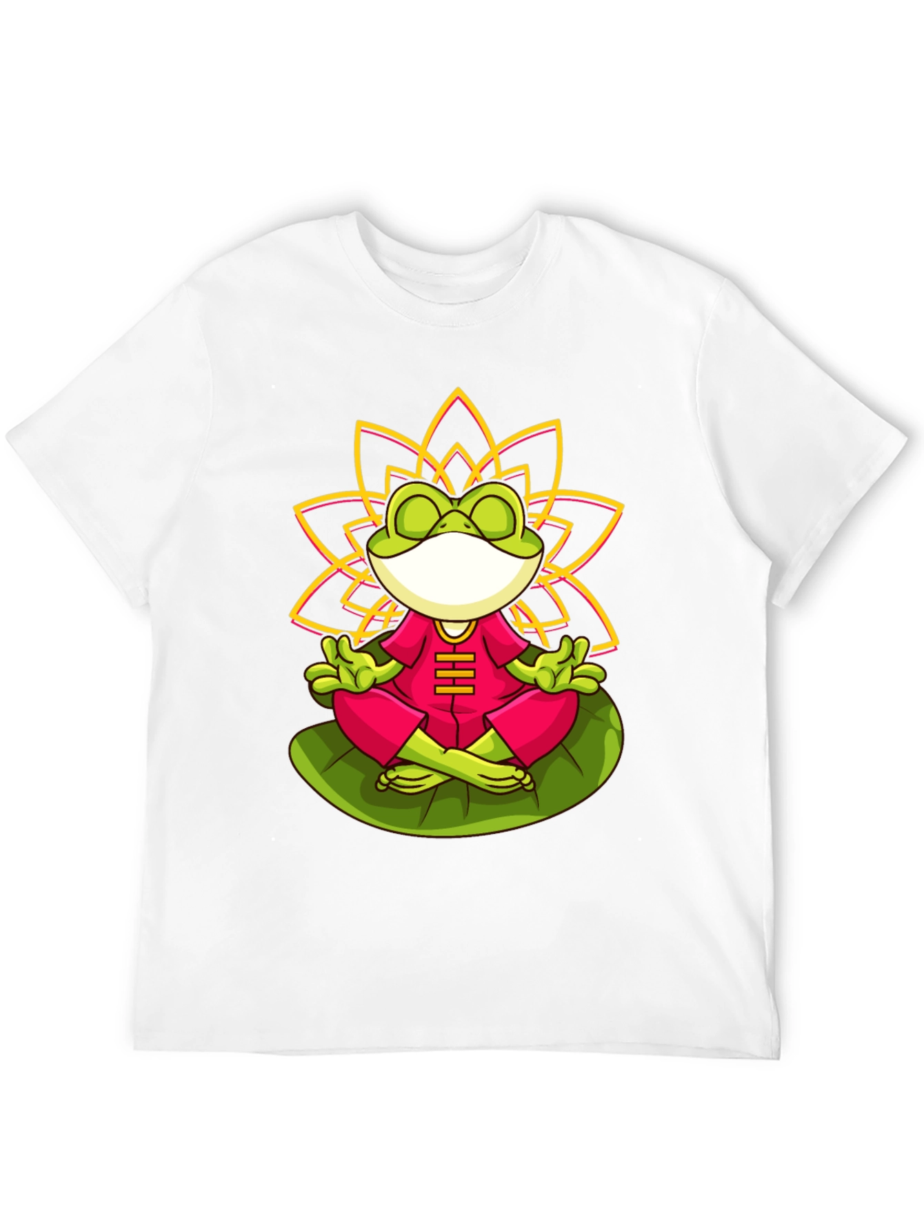 Zen Frog Lotus T-Shirt - Meditating Frog Tee