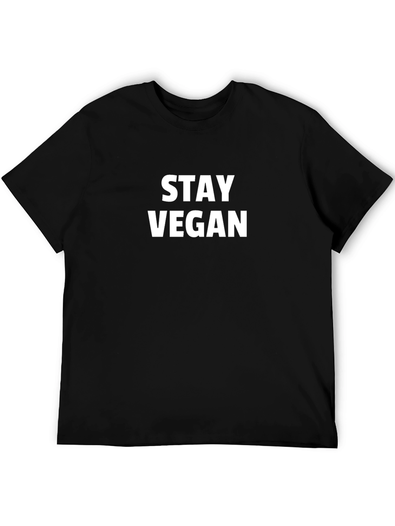 Stay Vegan Black T-Shirt - Stylish & Comfortable