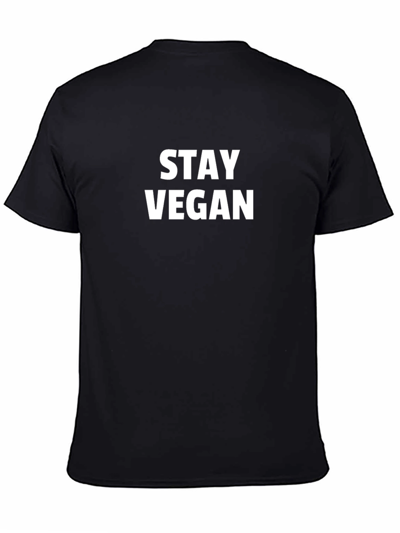 Stay Vegan Black T-Shirt - Stylish & Comfortable