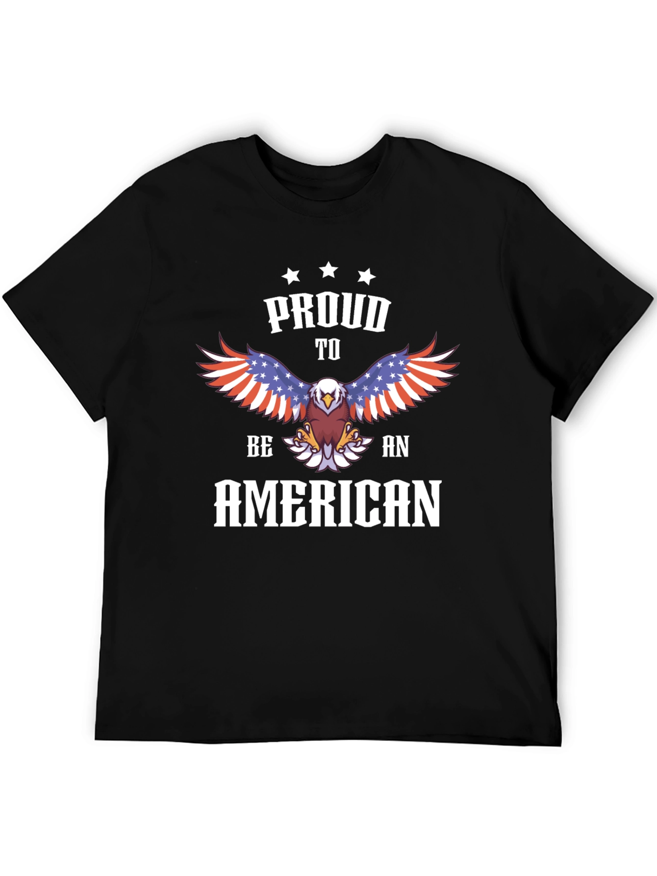 Proud American Eagle Graphic Tee - Black