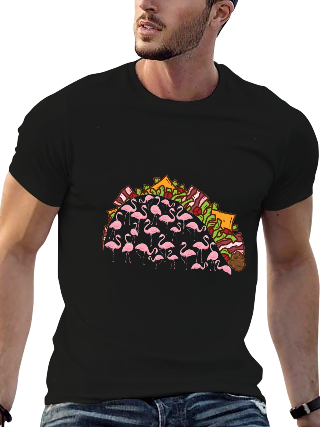 Flamingo Taco Graphic T-Shirt