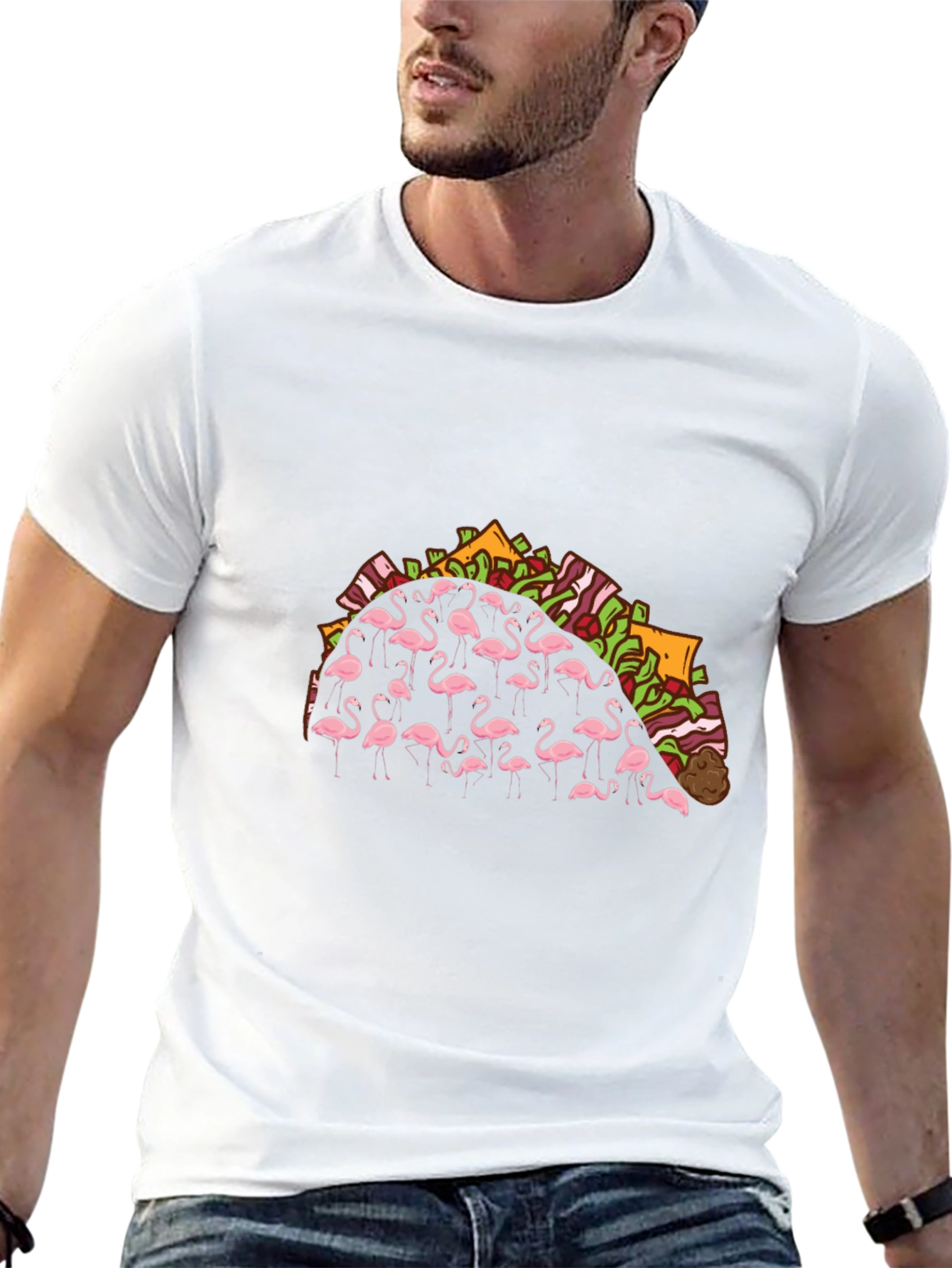 Flamingo Taco Graphic T-Shirt