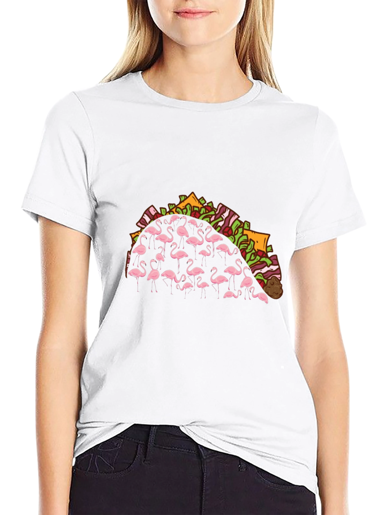 Flamingo Taco Graphic T-Shirt