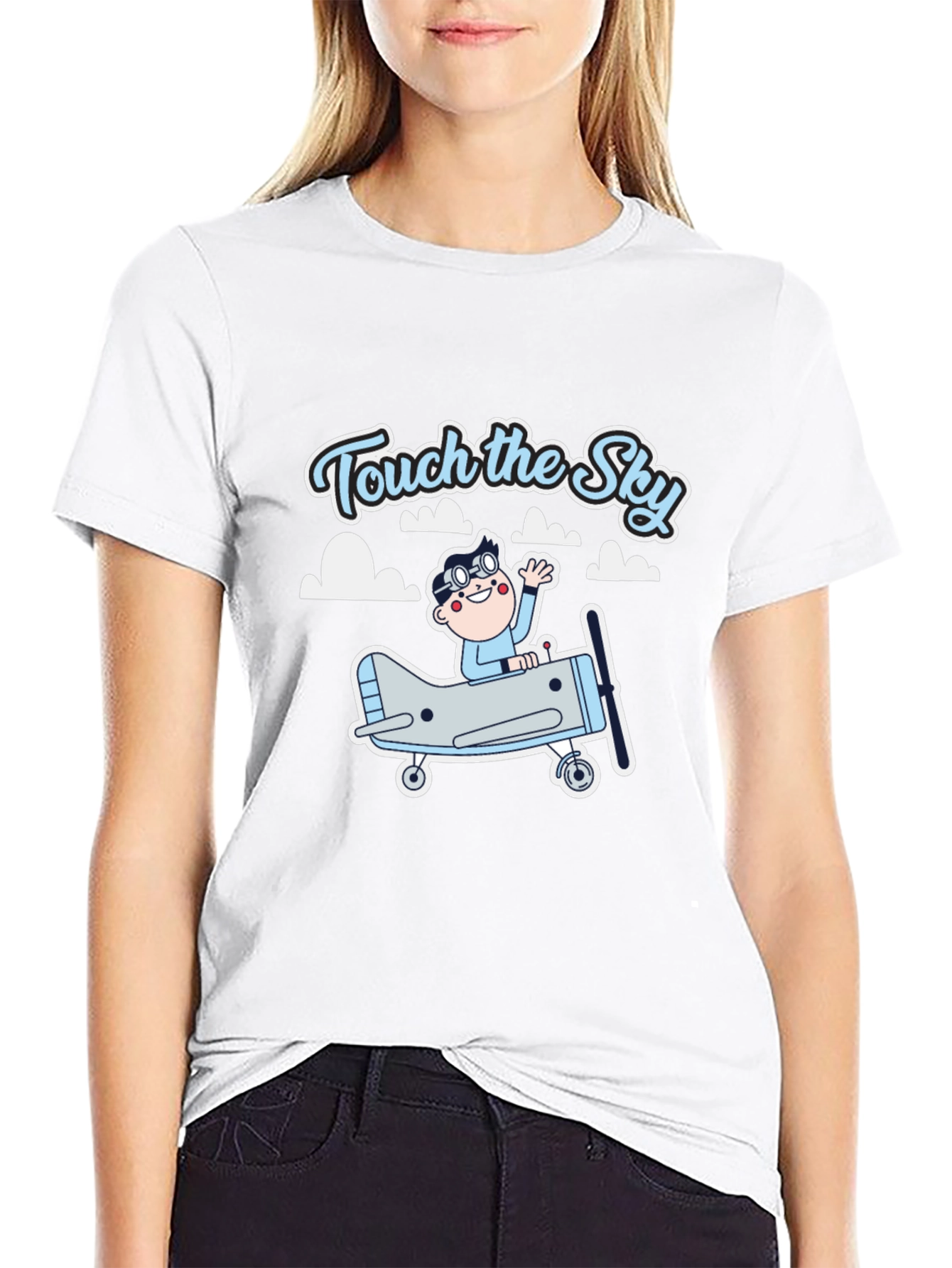 Touch the Sky Black Graphic Tee
