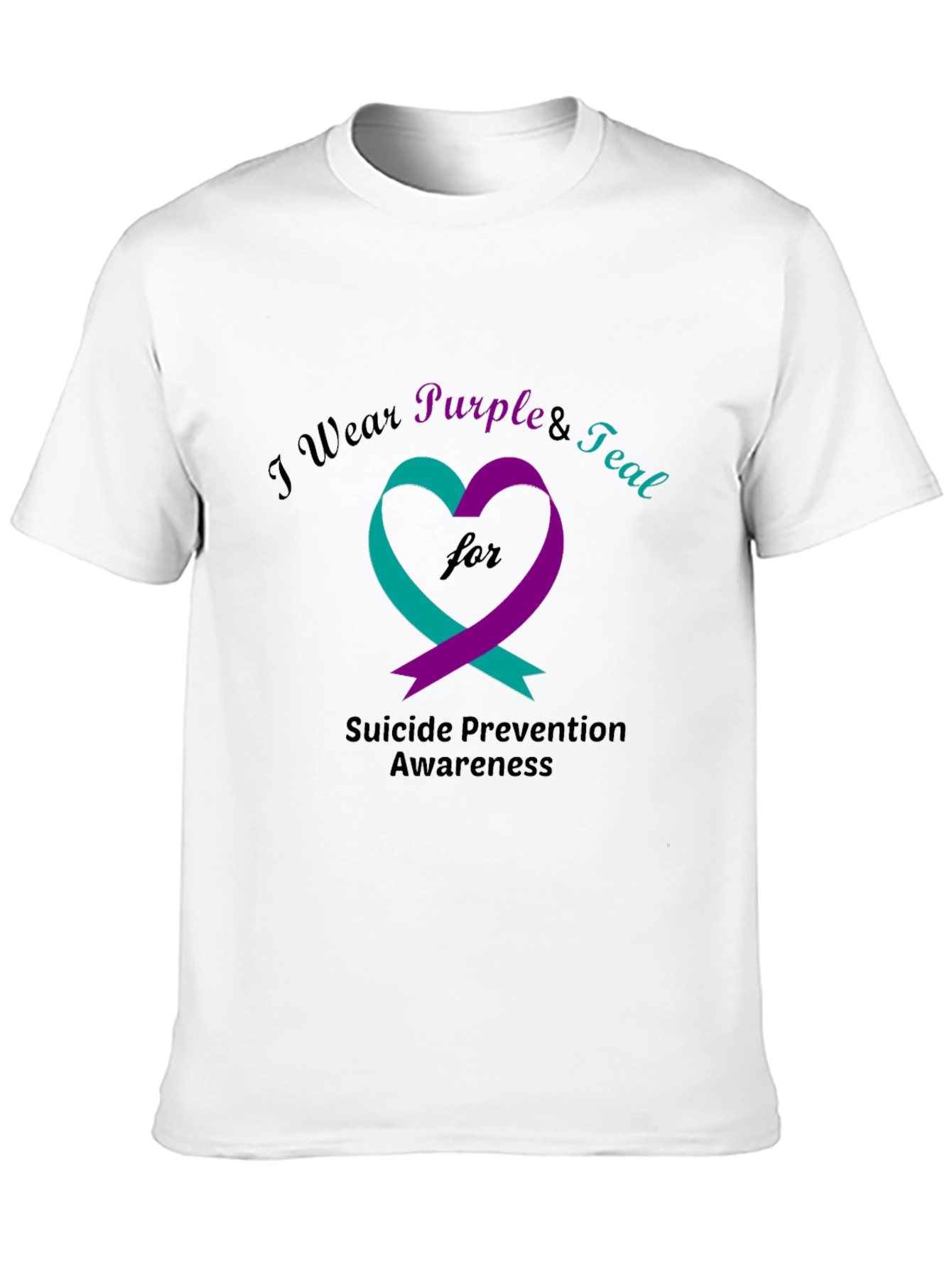 Suicide Prevention Awareness T-Shirt Purple & Teal
