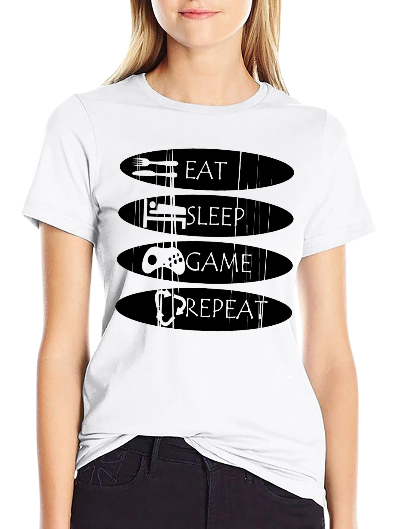 Eat Sleep Game Repeat T-Shirt - Gamer Life