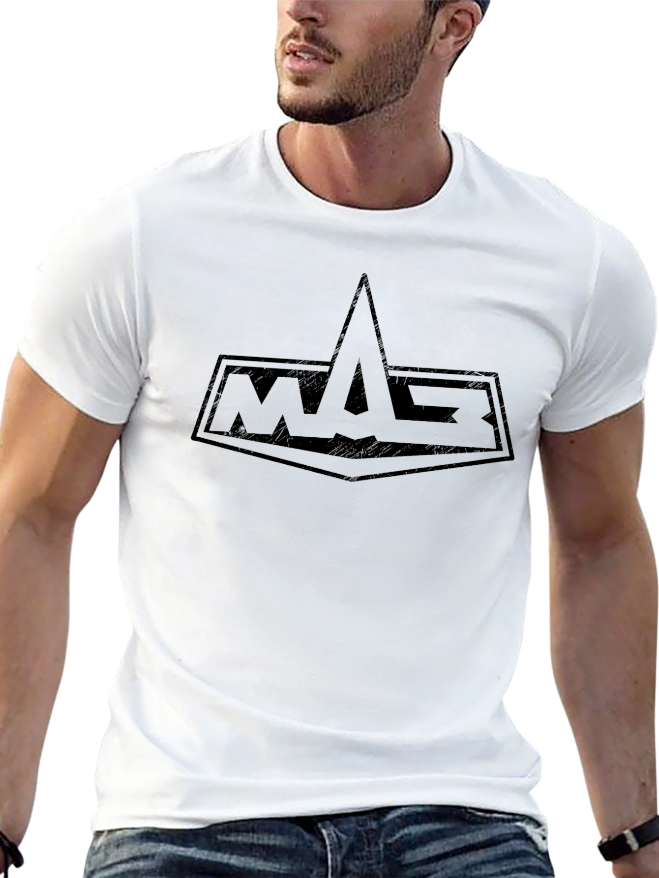 Black MAZ Graphic T-Shirt for Men