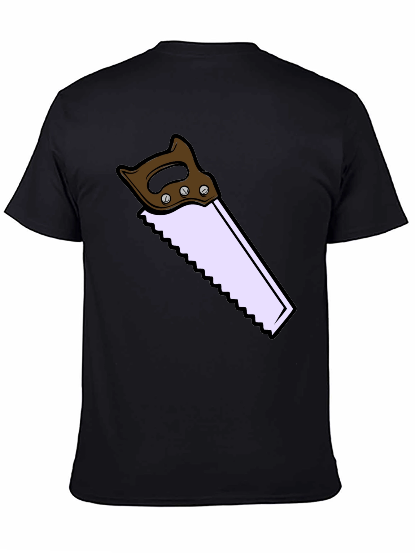 Novelty Saw Graphic T-Shirt - Black