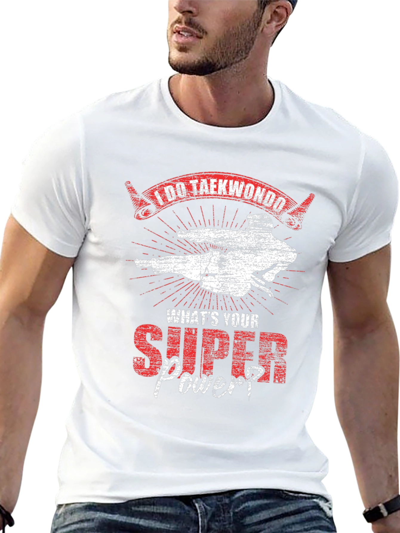 I Do Taekwondo Whats Your Super Power Black T-Shirt