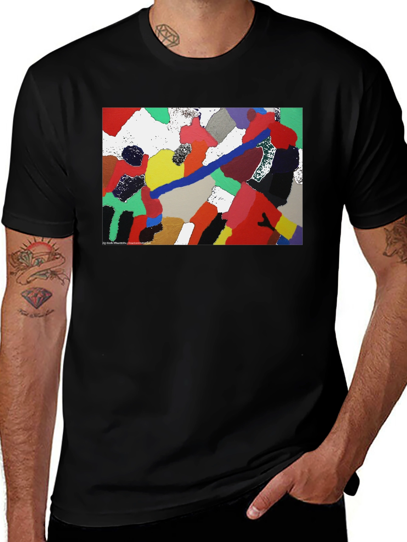 Abstract Art Black T-Shirt