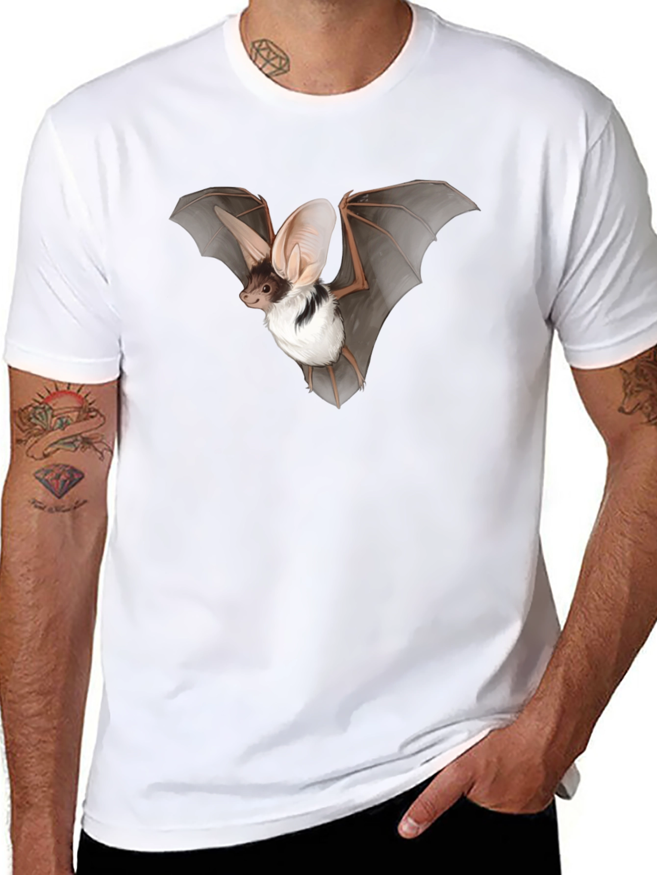Bat Graphic Tee - Black Unisex T-Shirt