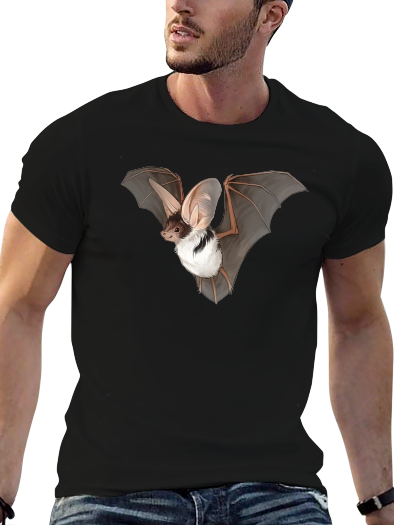 Bat Graphic Tee - Black Unisex T-Shirt