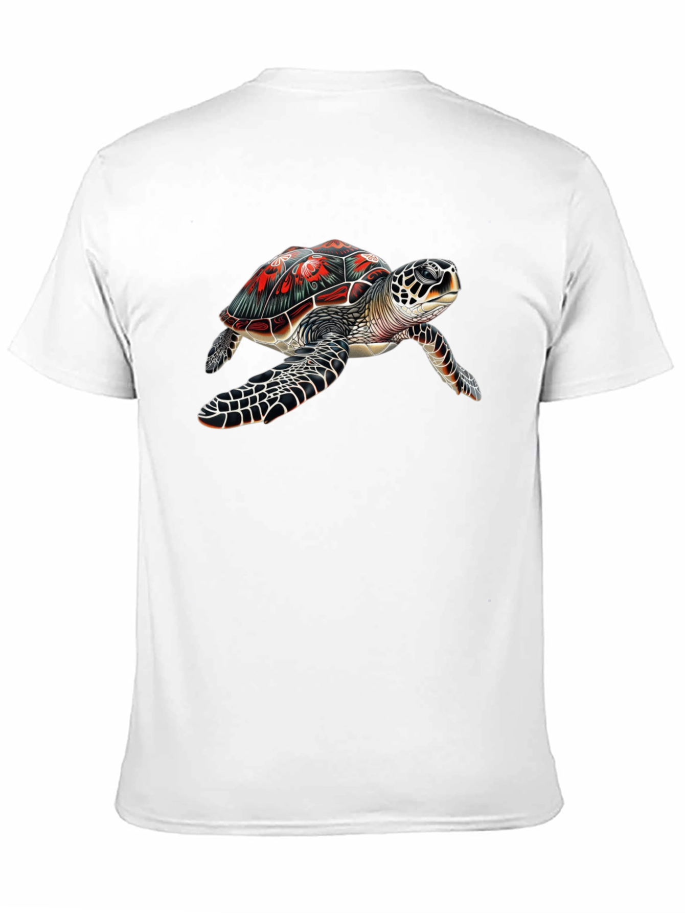 Sea Turtle Graphic Tee - Black Cotton Comfort