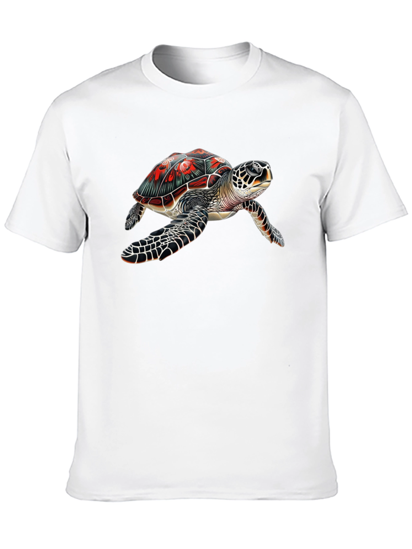 Sea Turtle Graphic Tee - Black Cotton Comfort