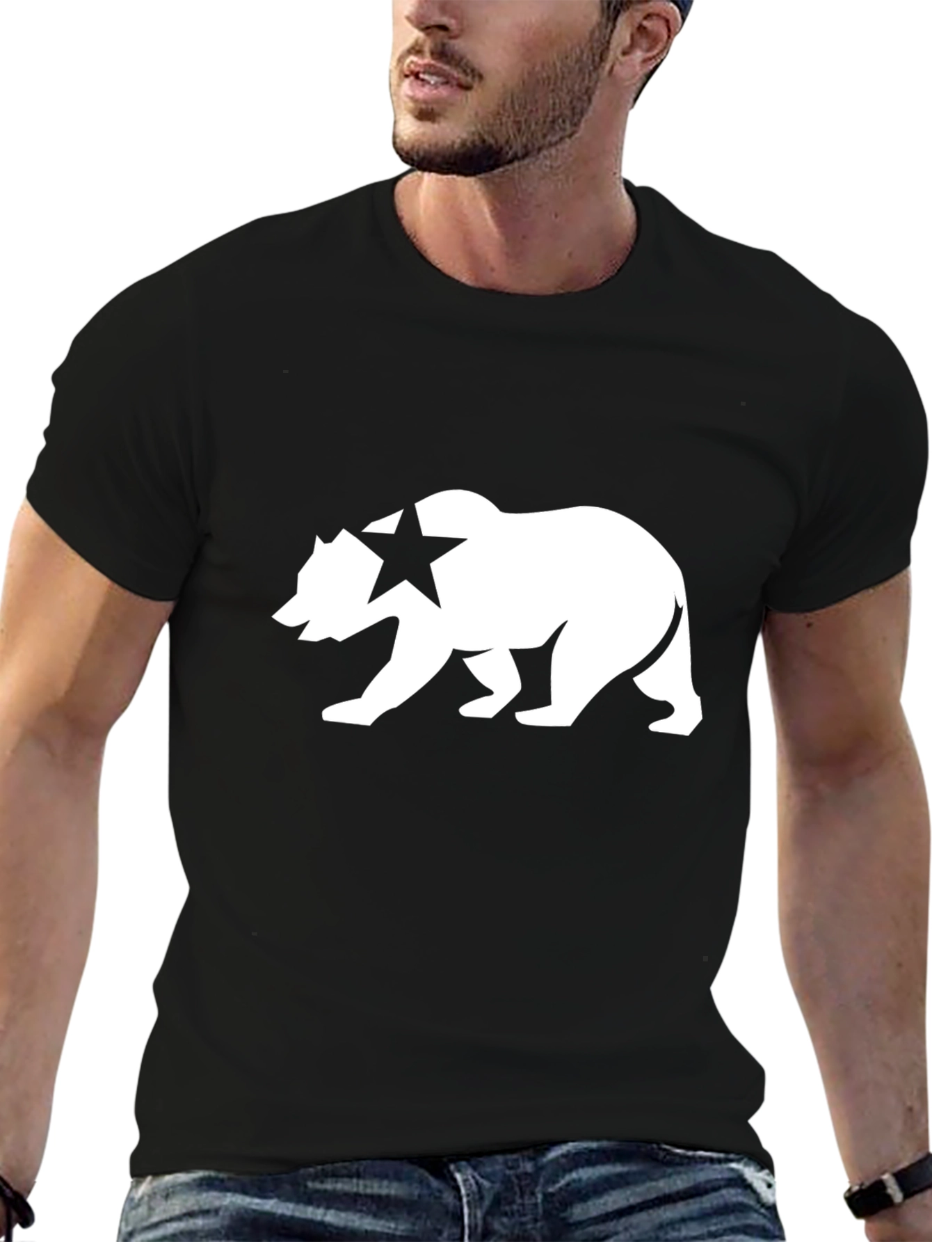 California Bear Graphic T-Shirt - Classic Black Tee