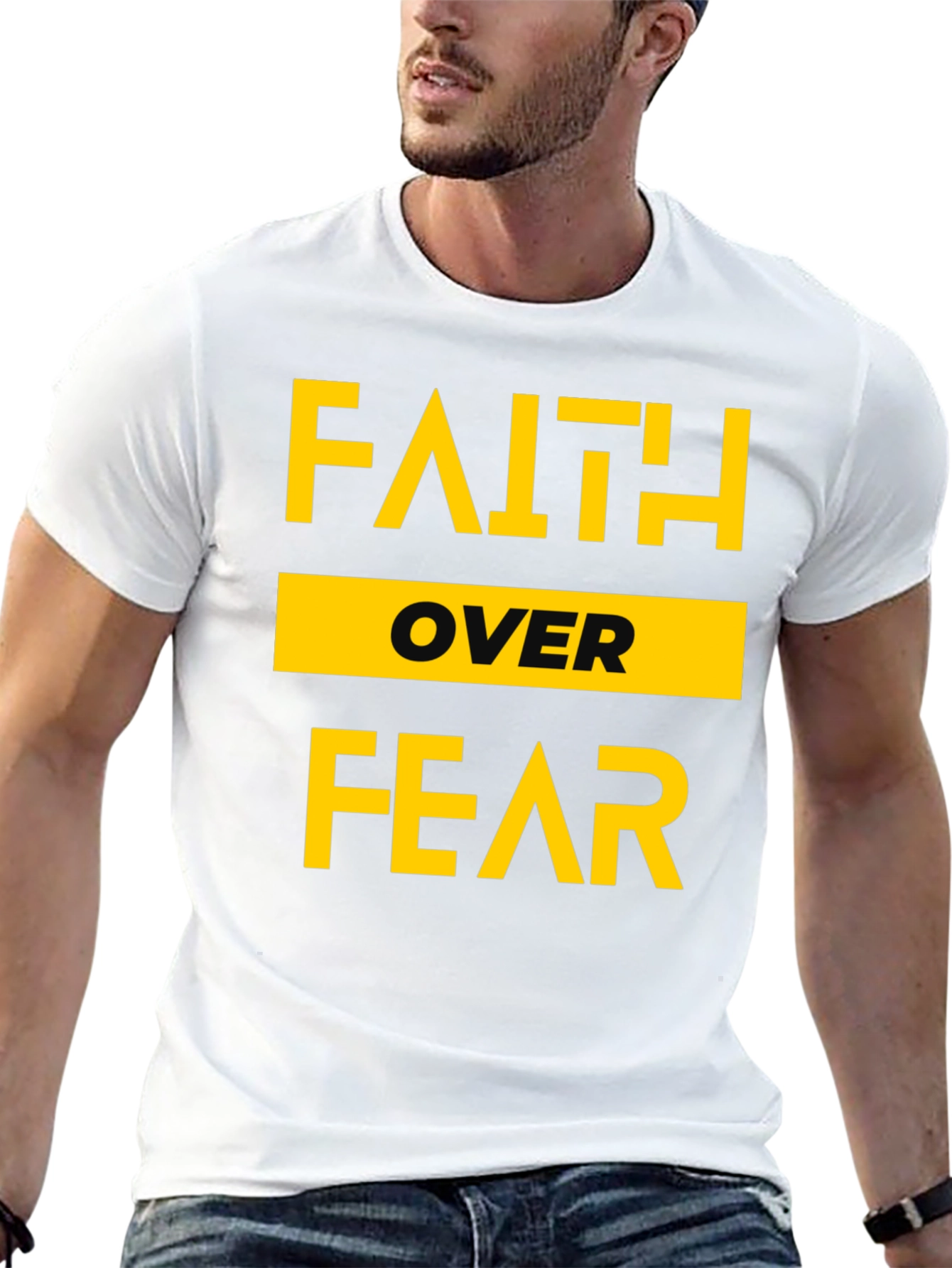 Faith Over Fear Graphic Tee - Black