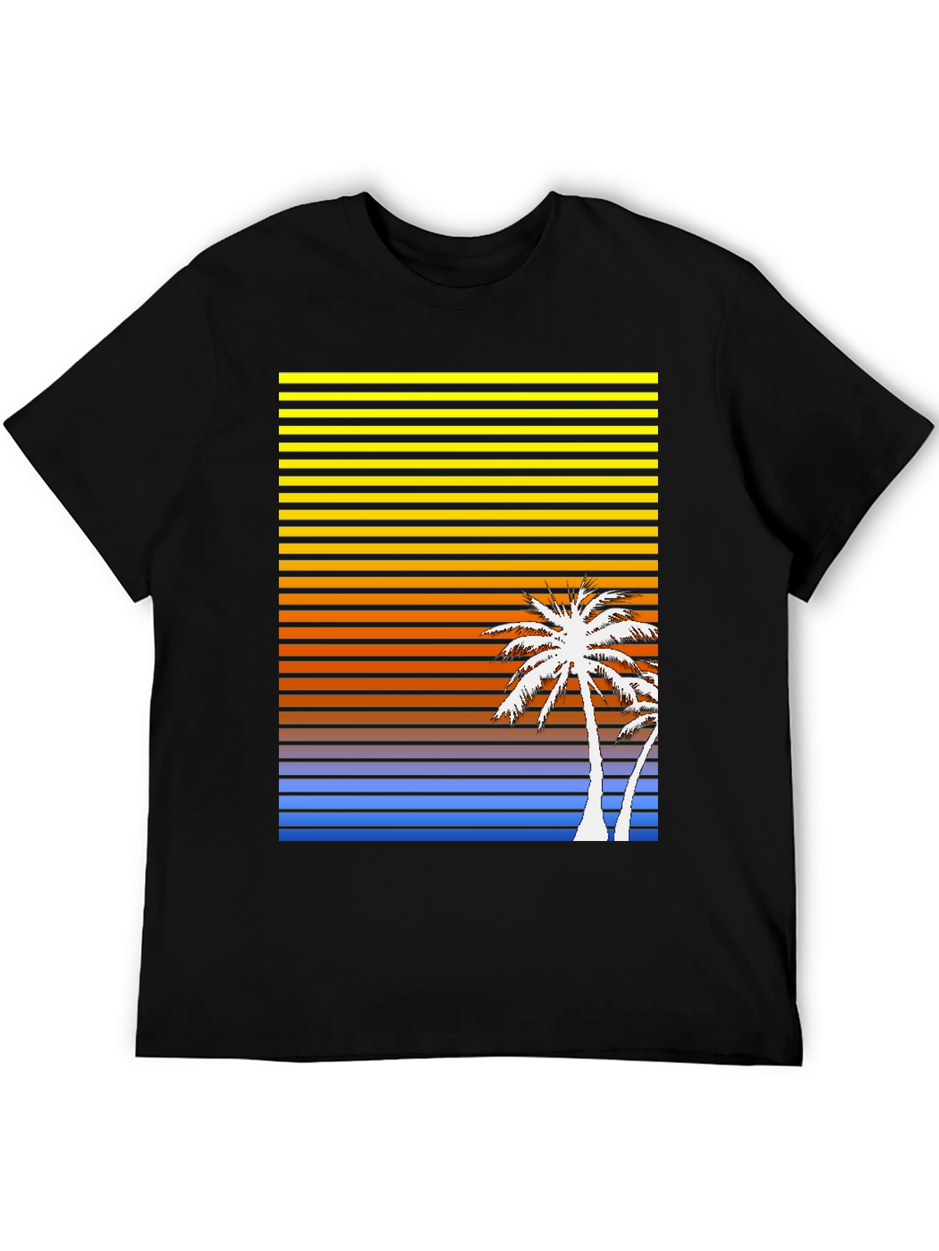 Sunset Palm Tree Graphic T-Shirt