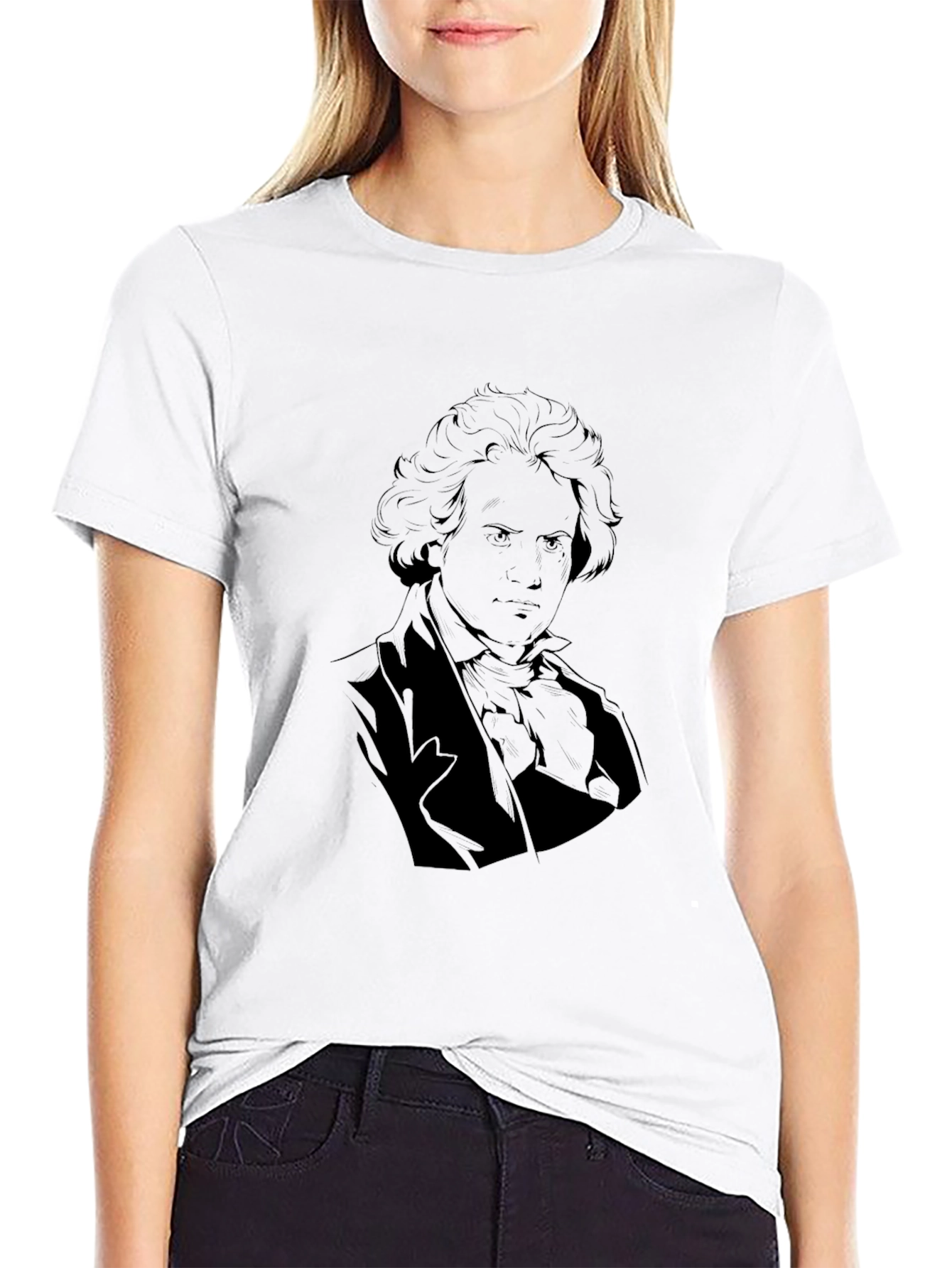 Beethoven Graphic Tee - Classic Composer Portrait Shirt